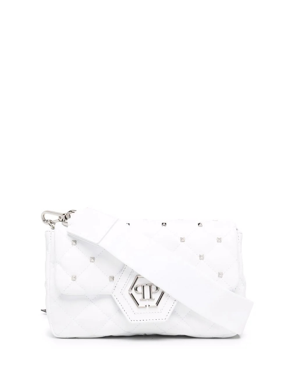 mini embellished quilted cross-body bag - 1