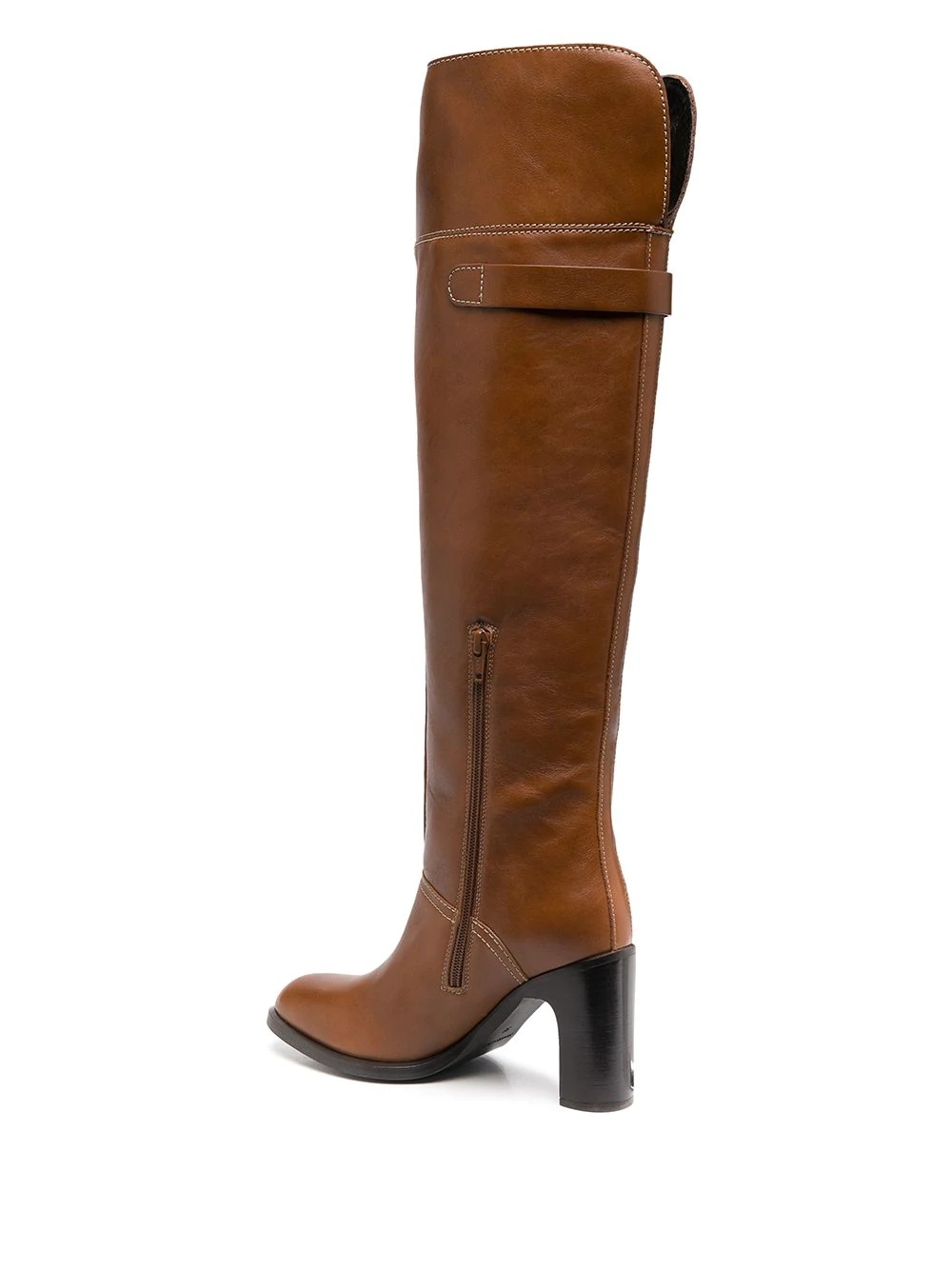 round-toe knee-high boots - 3