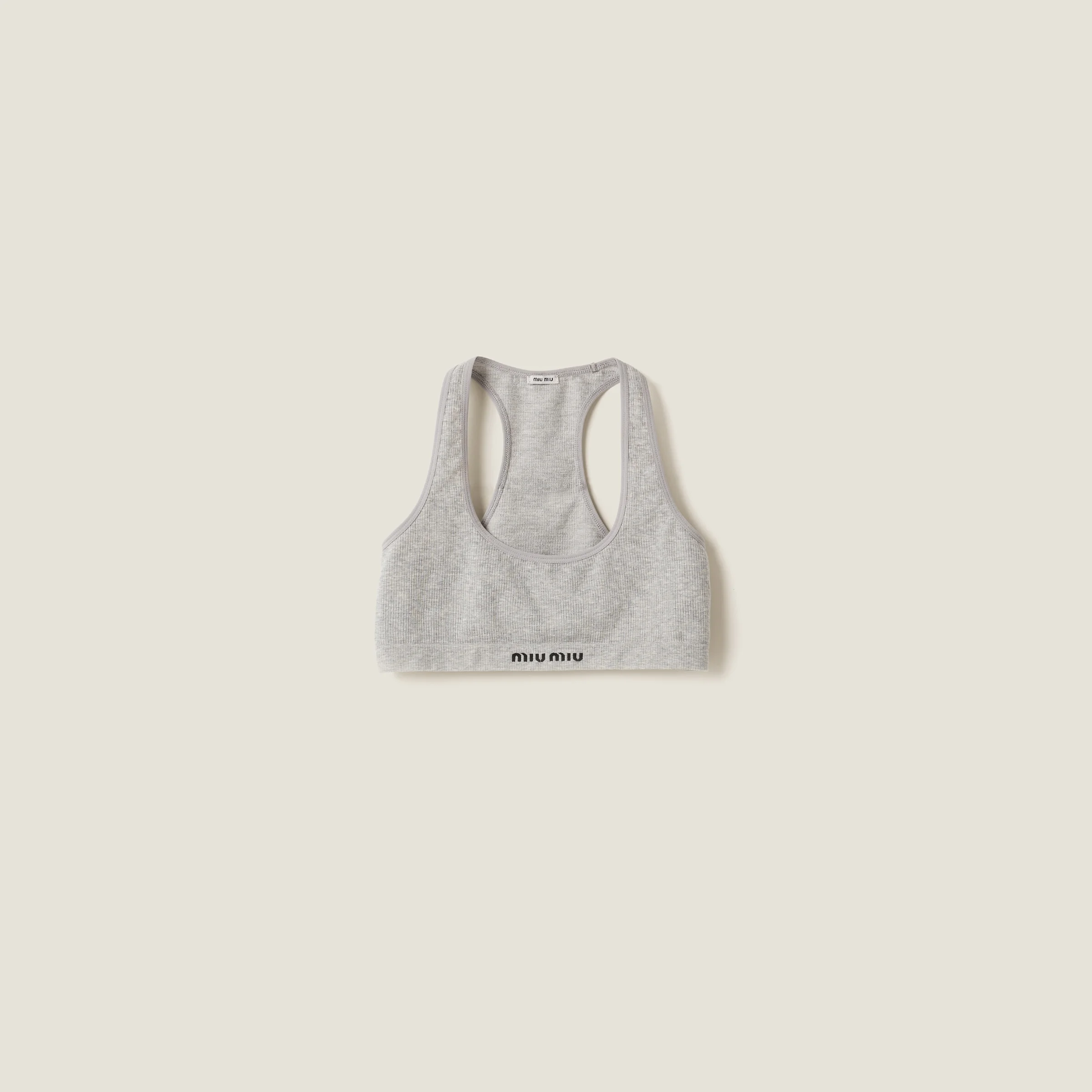 Seamless mélange racerback crop top - 1