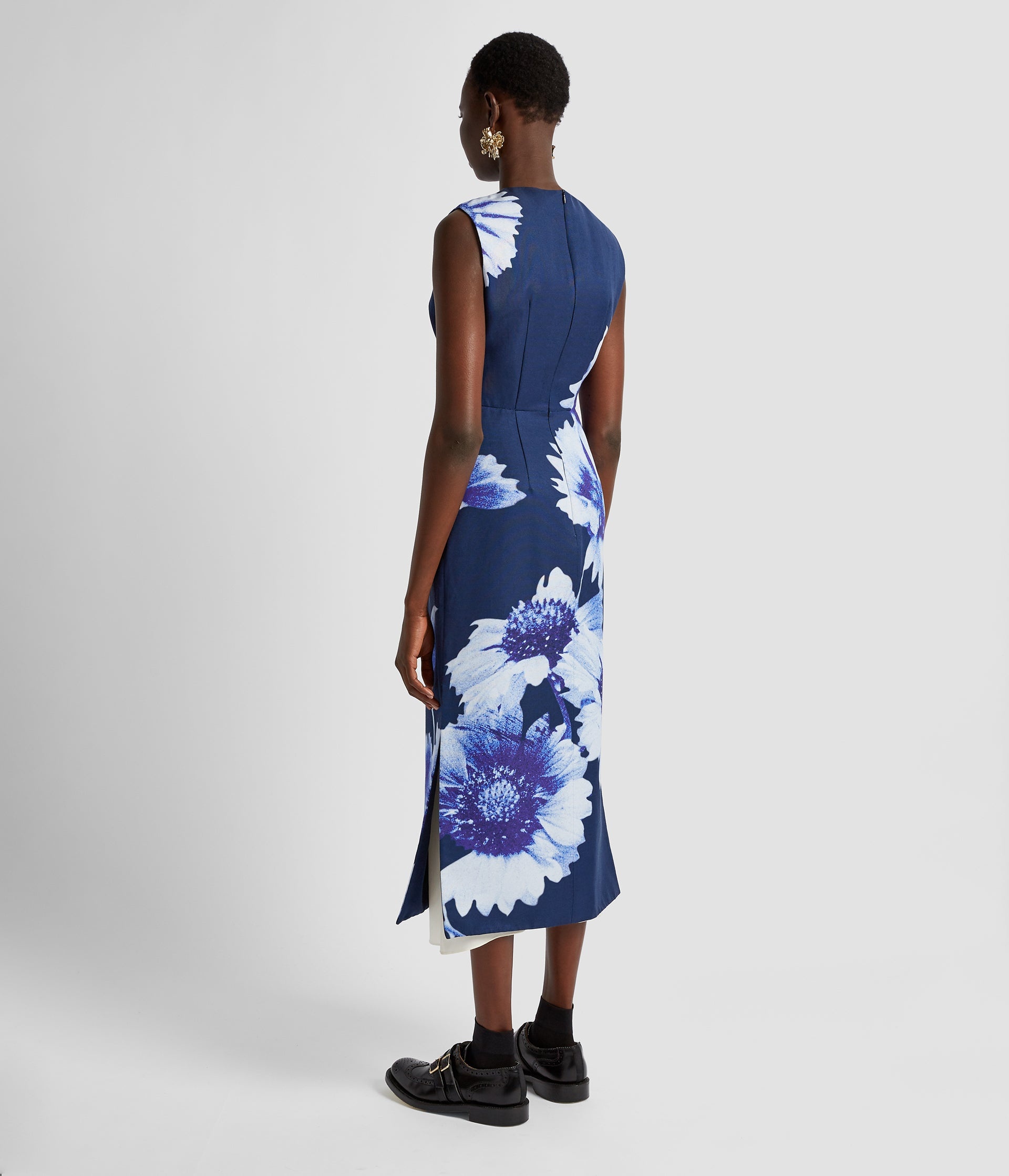 SLEEVELESS PENCIL MIDI DRESS - 3
