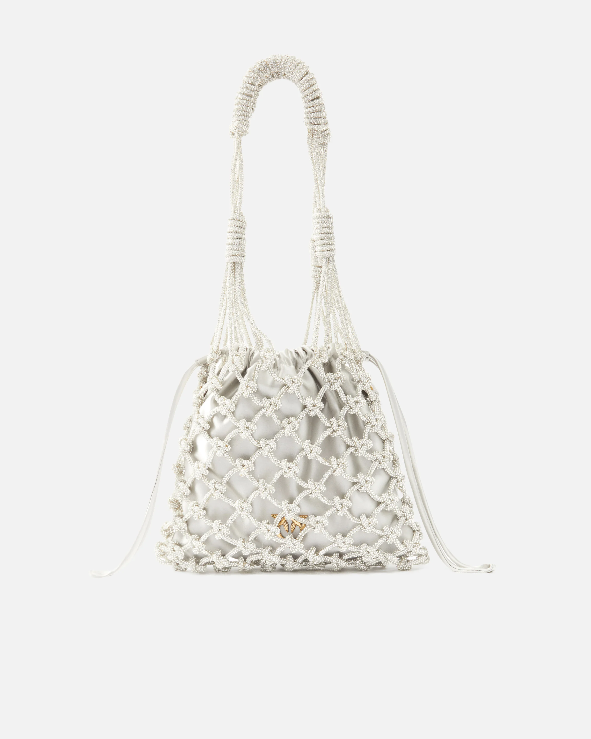 SMALL SHOULDER BAG WITH MICRO RHINESTONES - 1