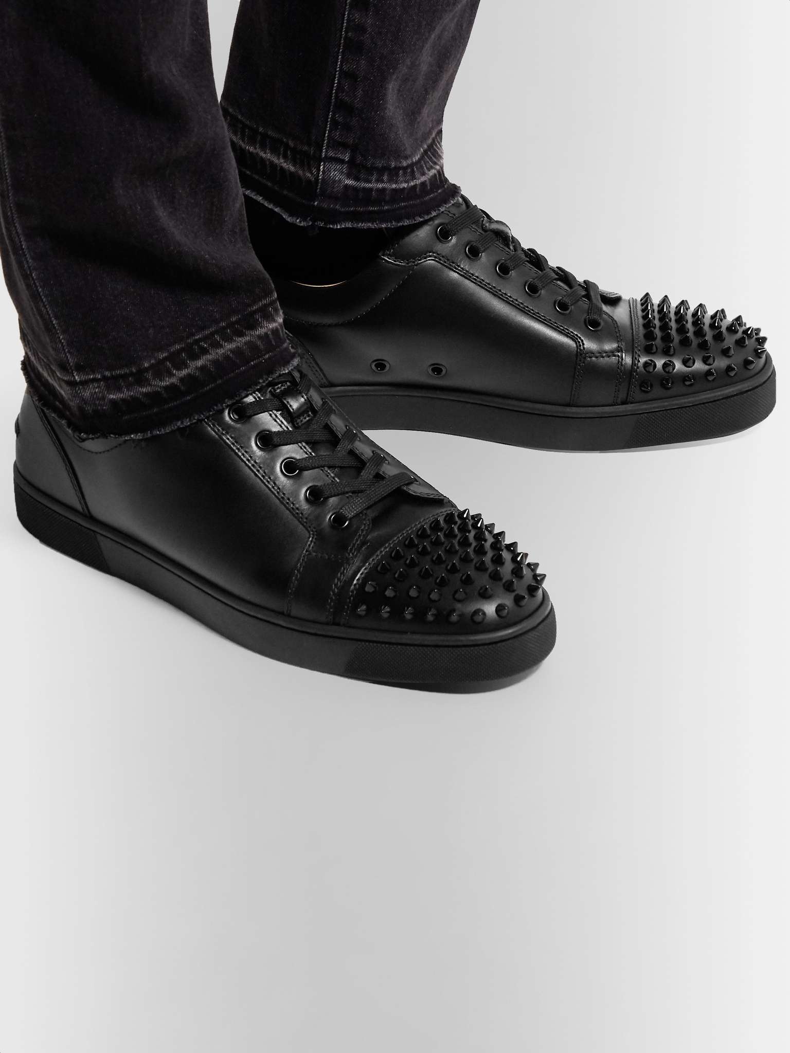 Louis Junior Spikes Cap-Toe Leather Sneakers - 2