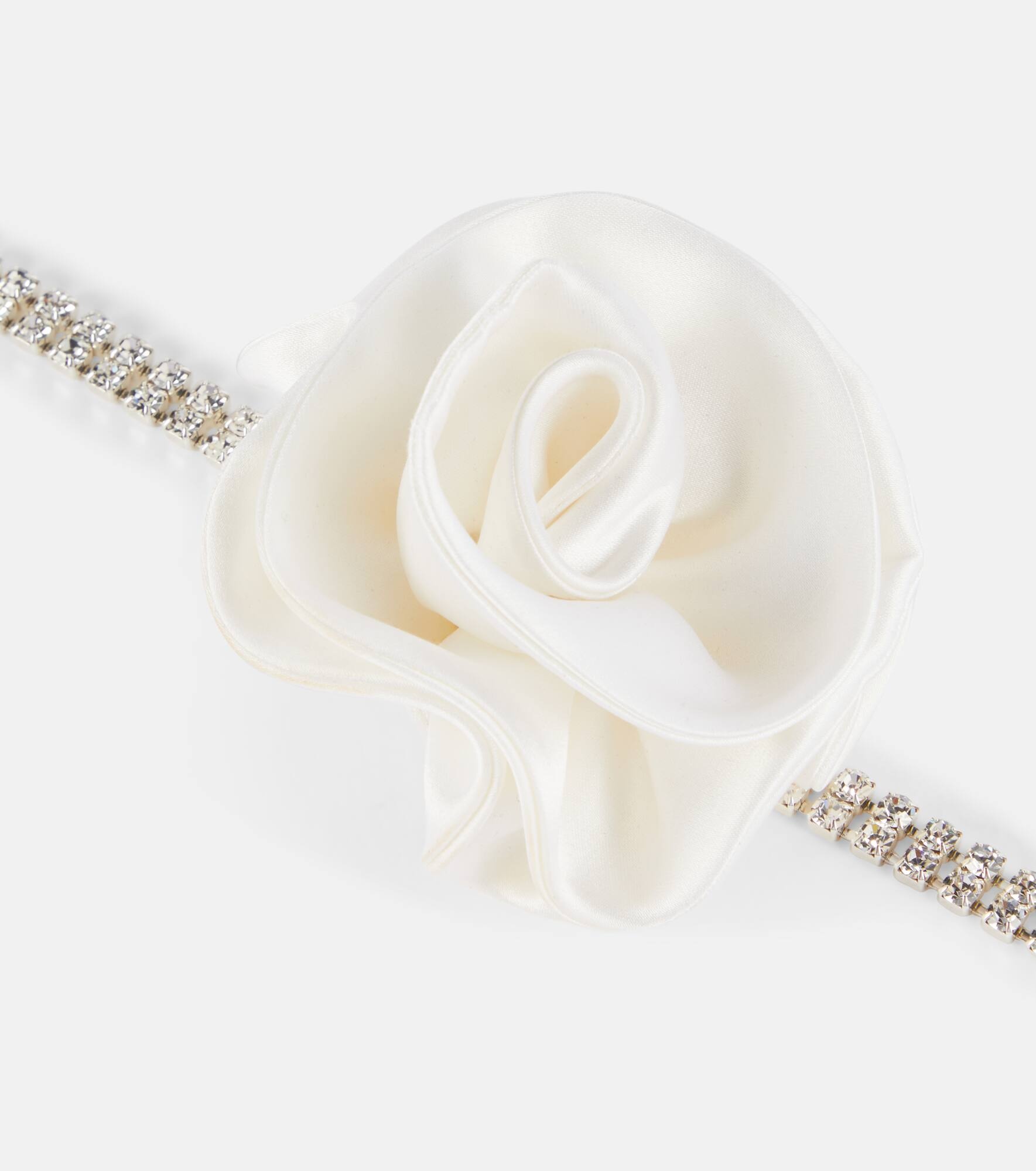 Floral-appliqué crystal-embellished choker - 4