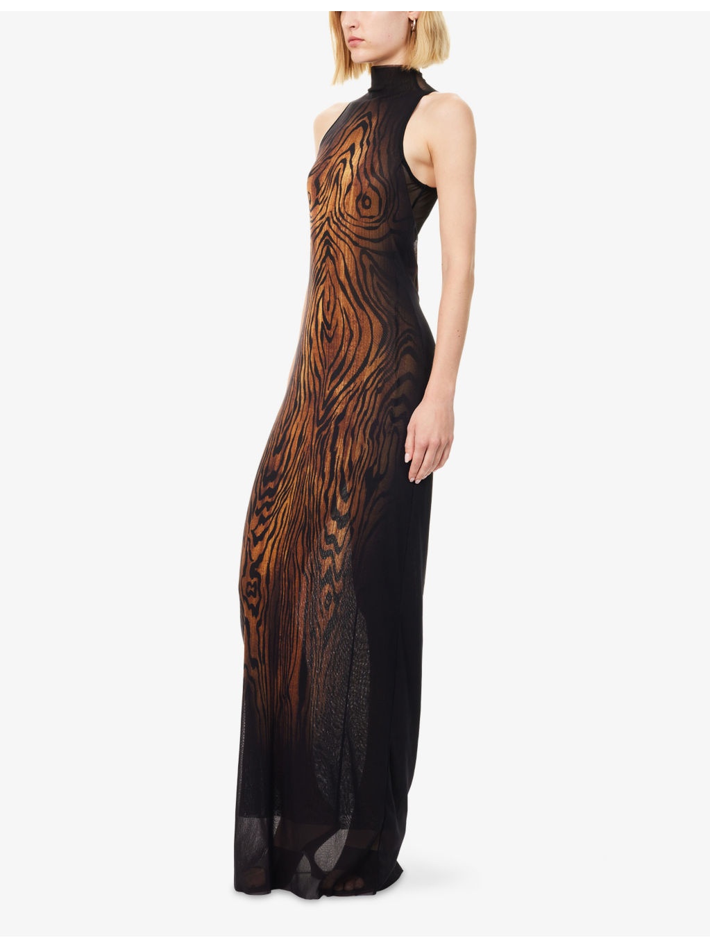 Printed Sleeveless Woven Midi Dress - 3