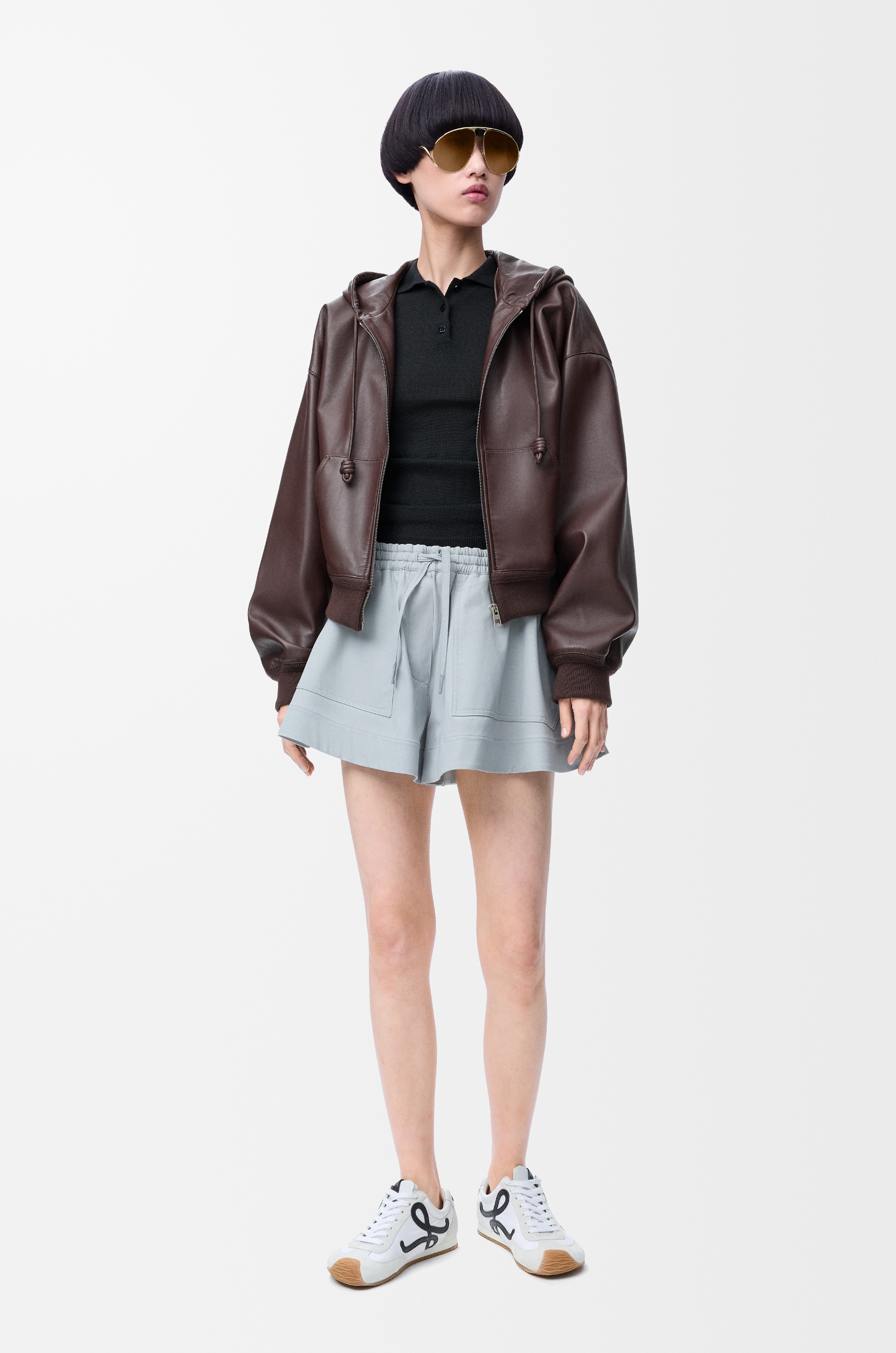 Short sleeve polo sweater in cashmere and silk - 2