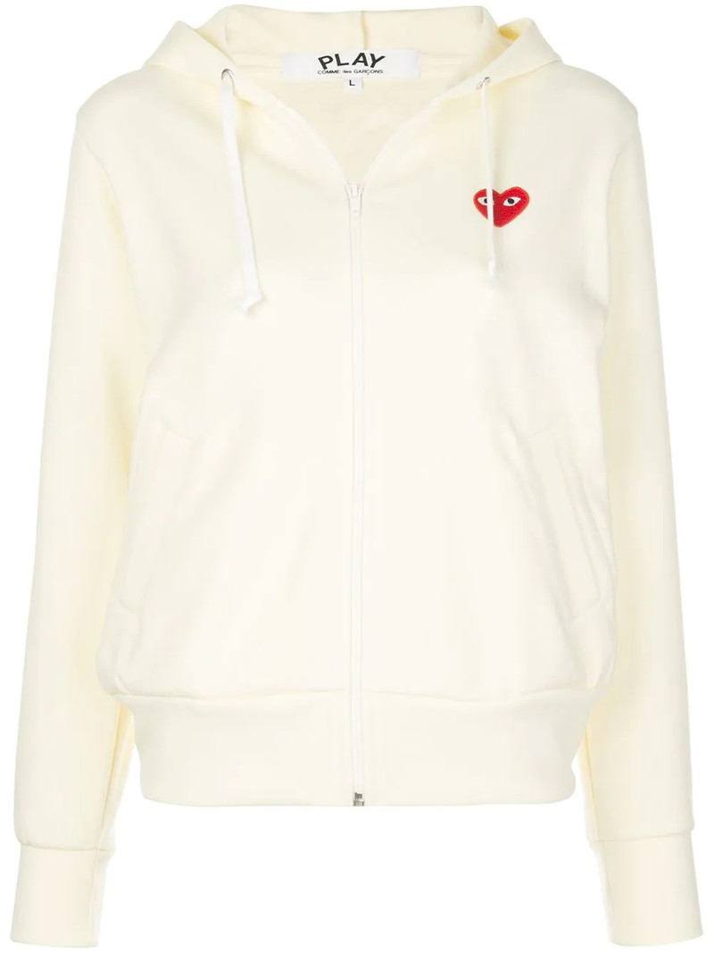 heart-patch zip-up hoodie 1