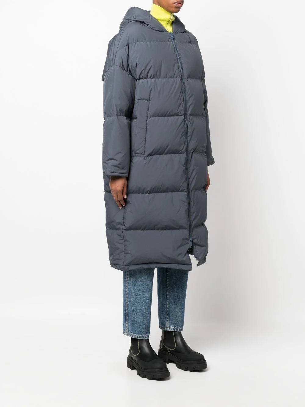 long-length hooded puffer coat - 3