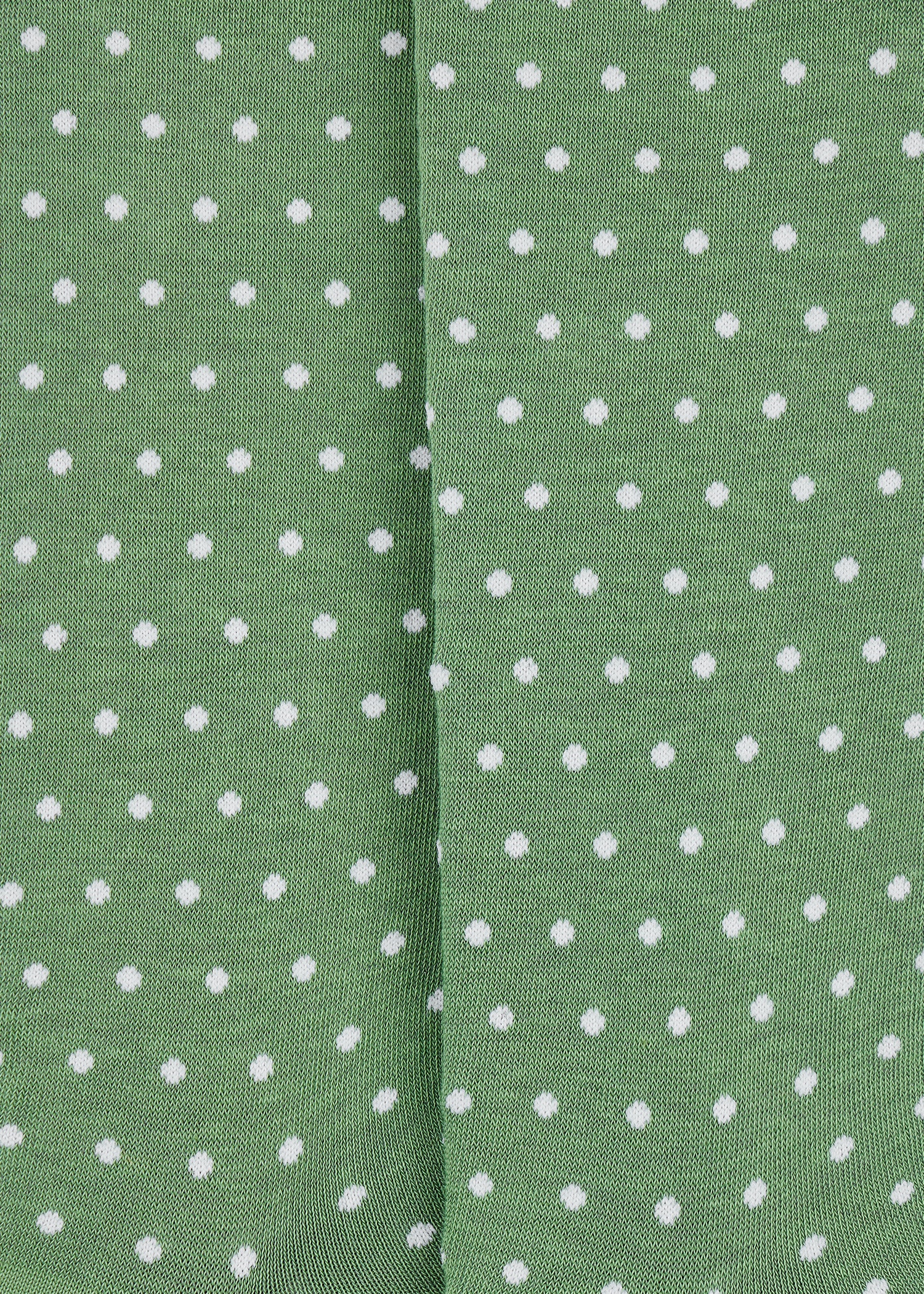 Green Cotton-Blend Polka Dot Socks - 3