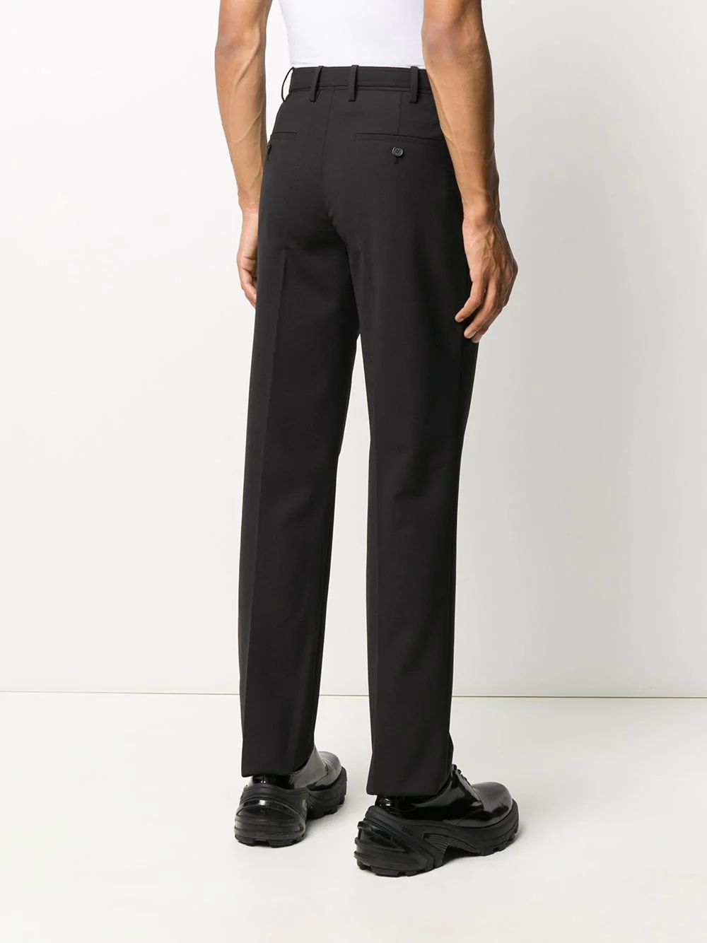 straight-leg belted trousers - 4