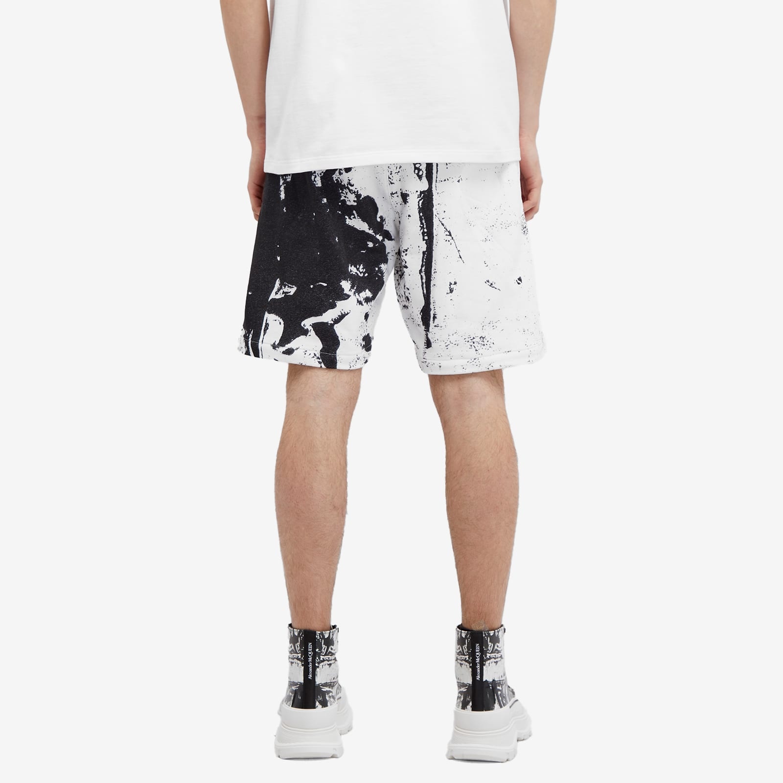 Alexander McQueen Fold Print Sweat Shorts - 3