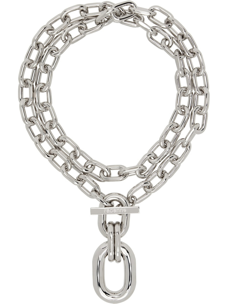 Silver Double XL Link Necklace 1