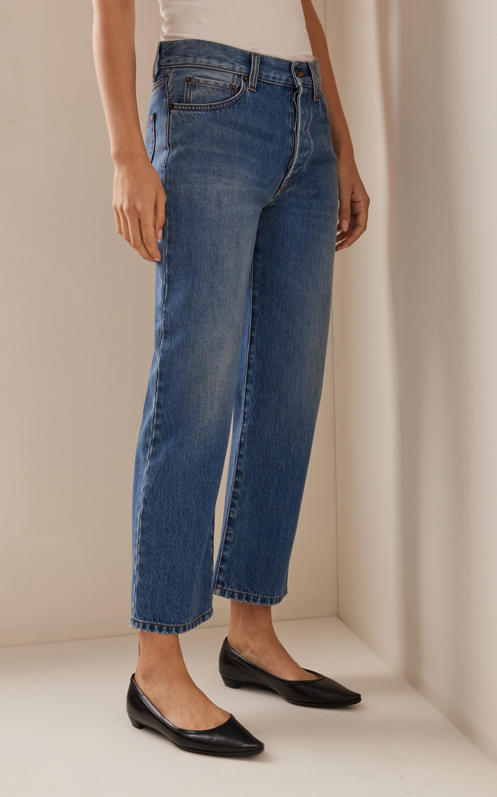 Lesley Cropped Straight-Leg Jeans blue - 3