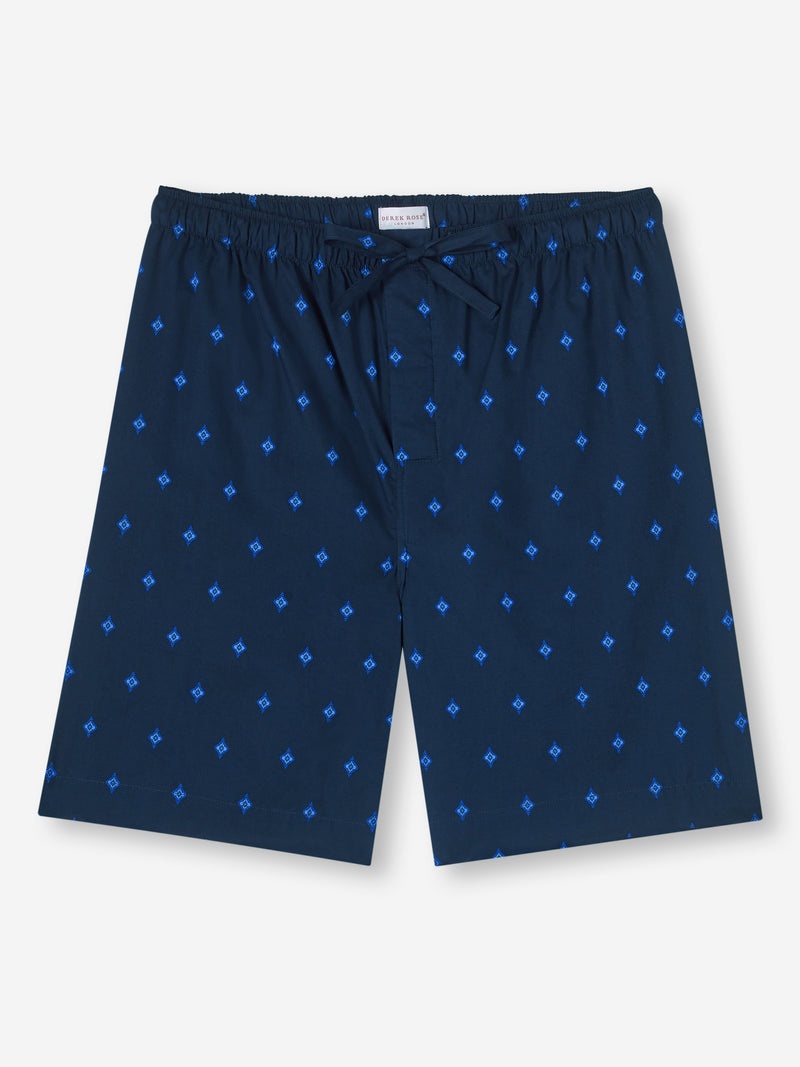 Men's Lounge Shorts Nelson 98 Cotton Batiste Navy - 1