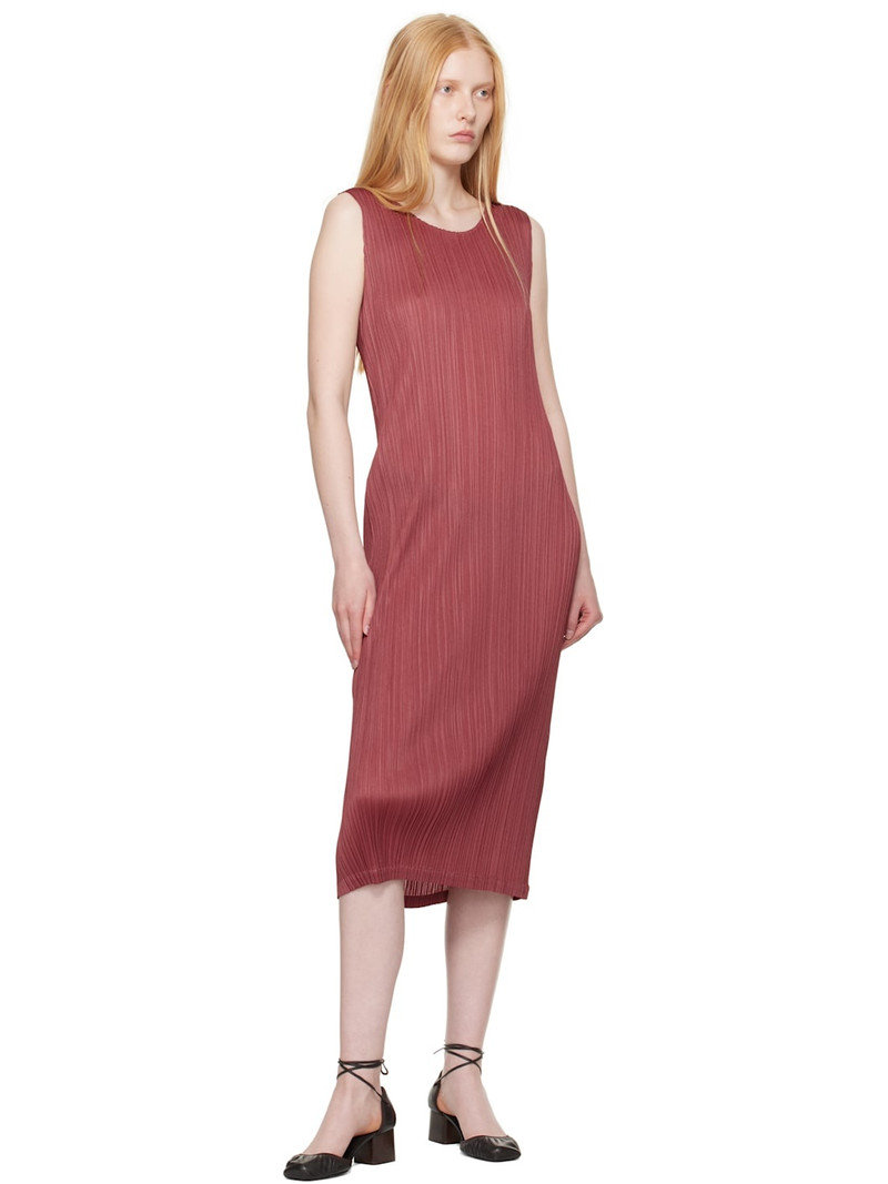Pleats Please Issey Miyake Burgundy Monthly Colors May Maxi Dress outlook