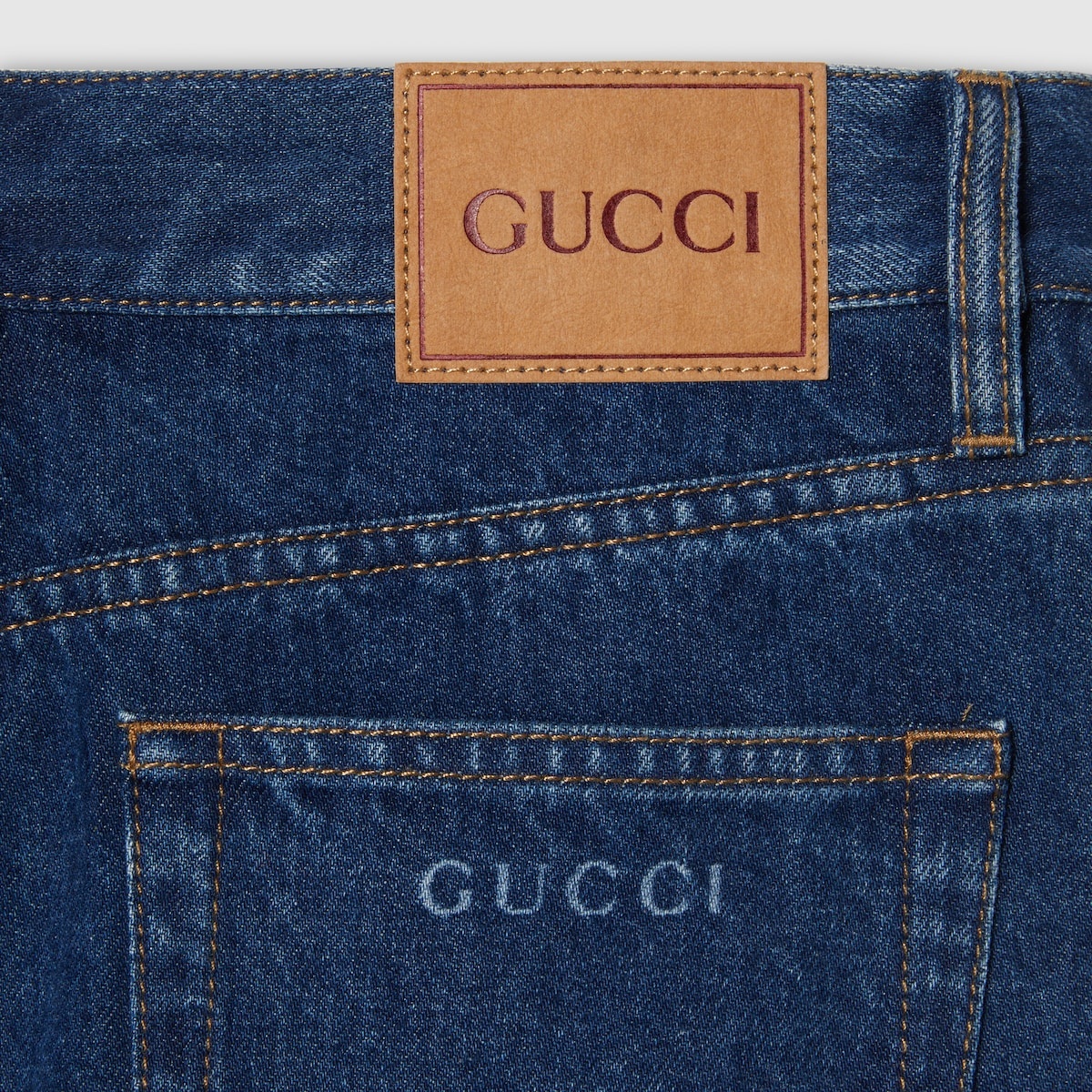 Regular denim skirt with laser logo - 7