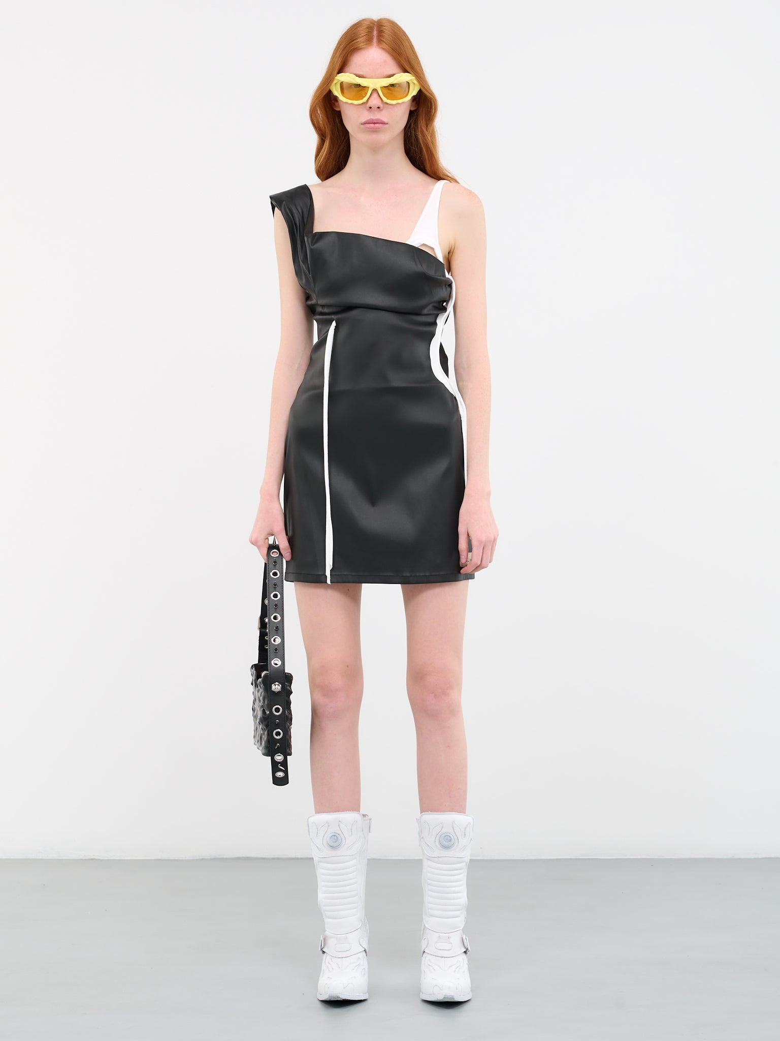 Scuba Faux-Leather Dress - 6