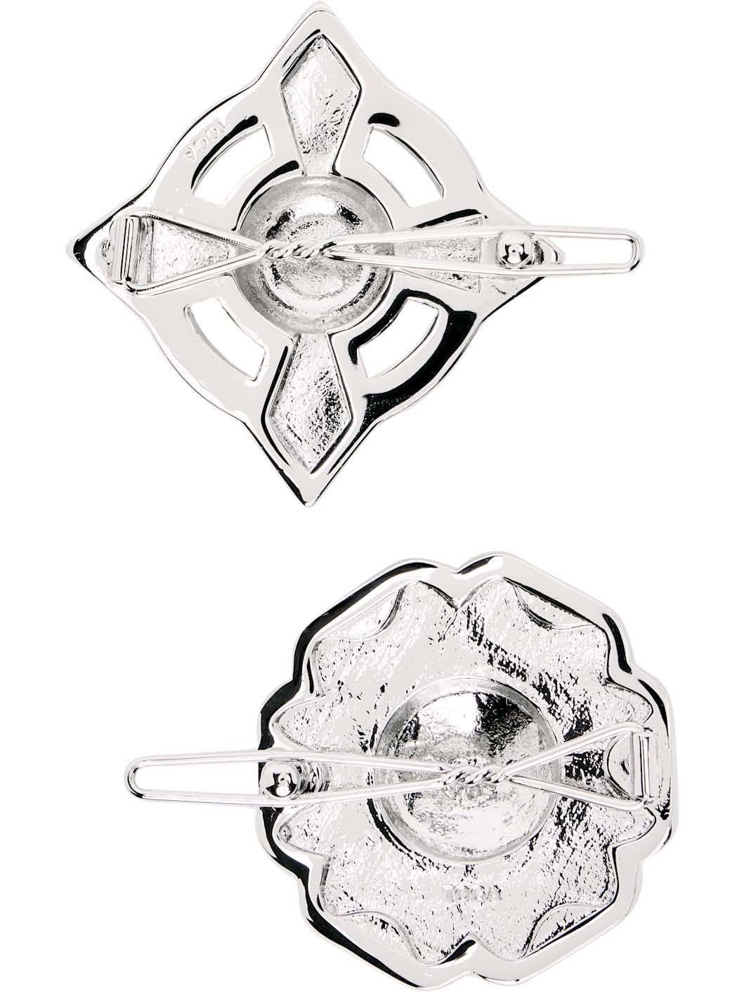 Silver Concho Hair Pin Set - 2