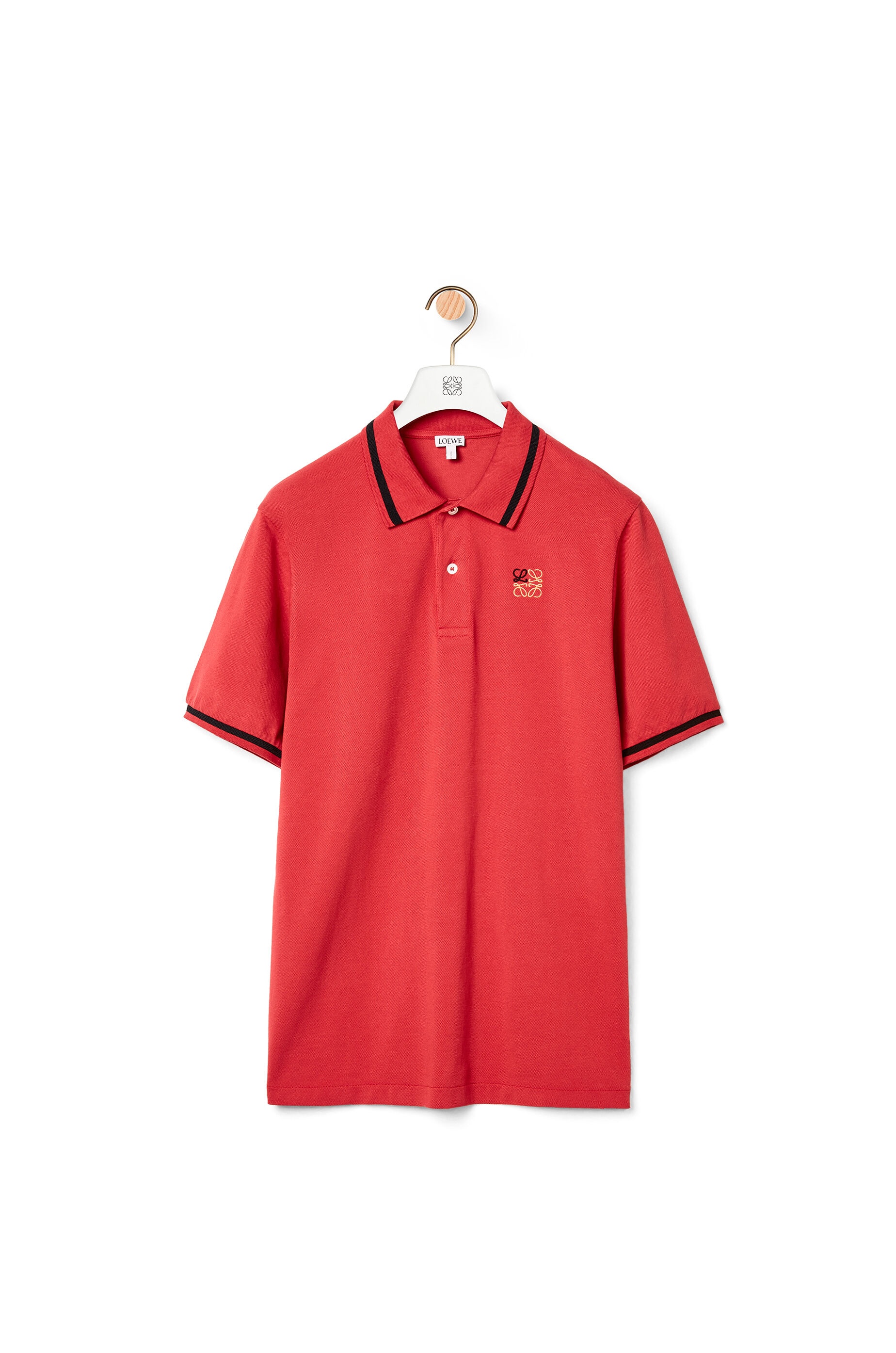 Anagram embroidered polo in cotton - 1