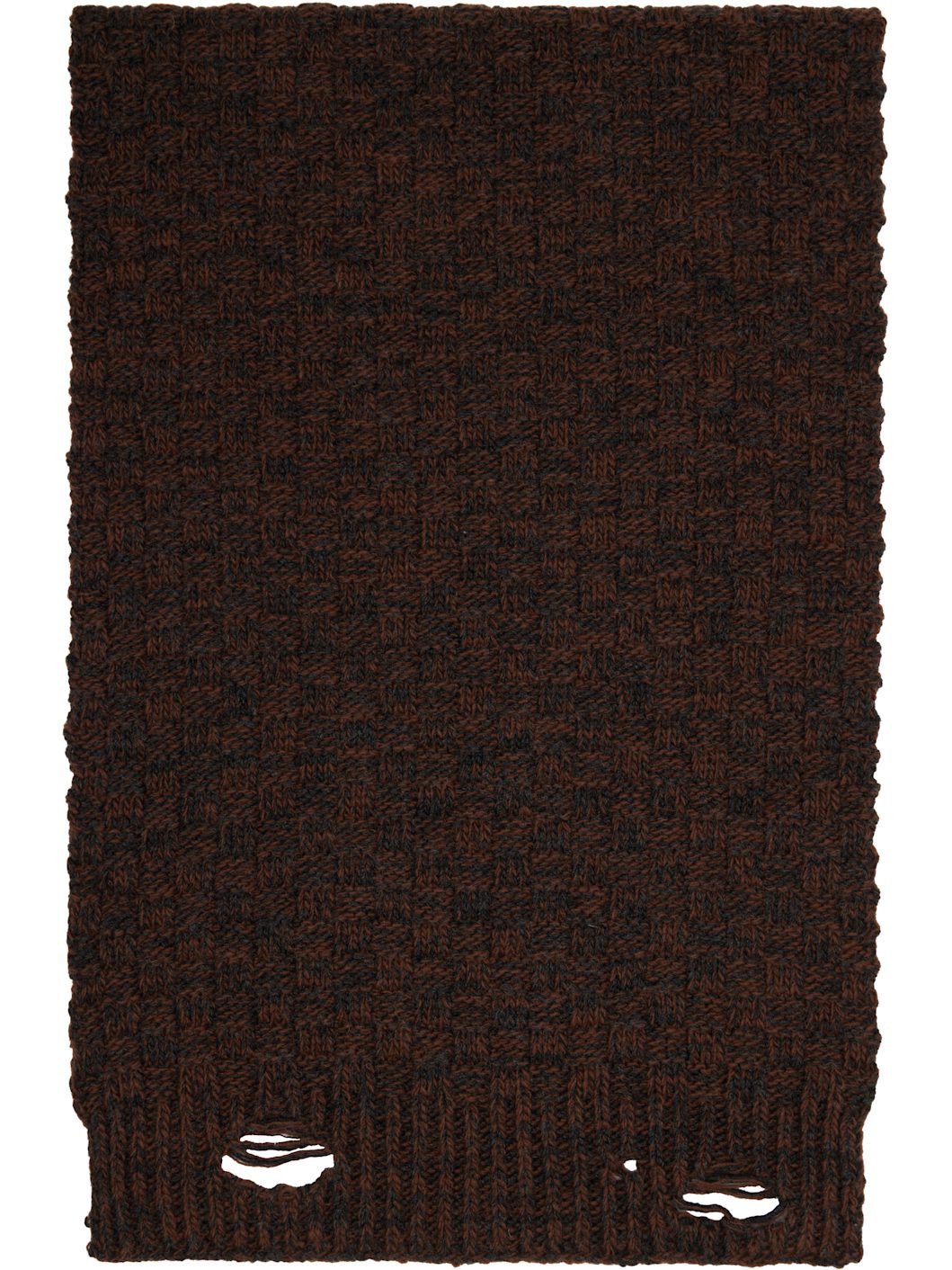 Brown Distressed Scarf - 2