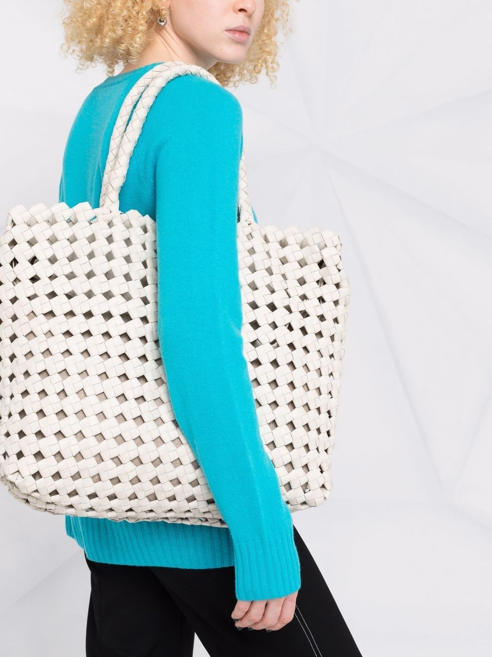 leather tote bag - 3