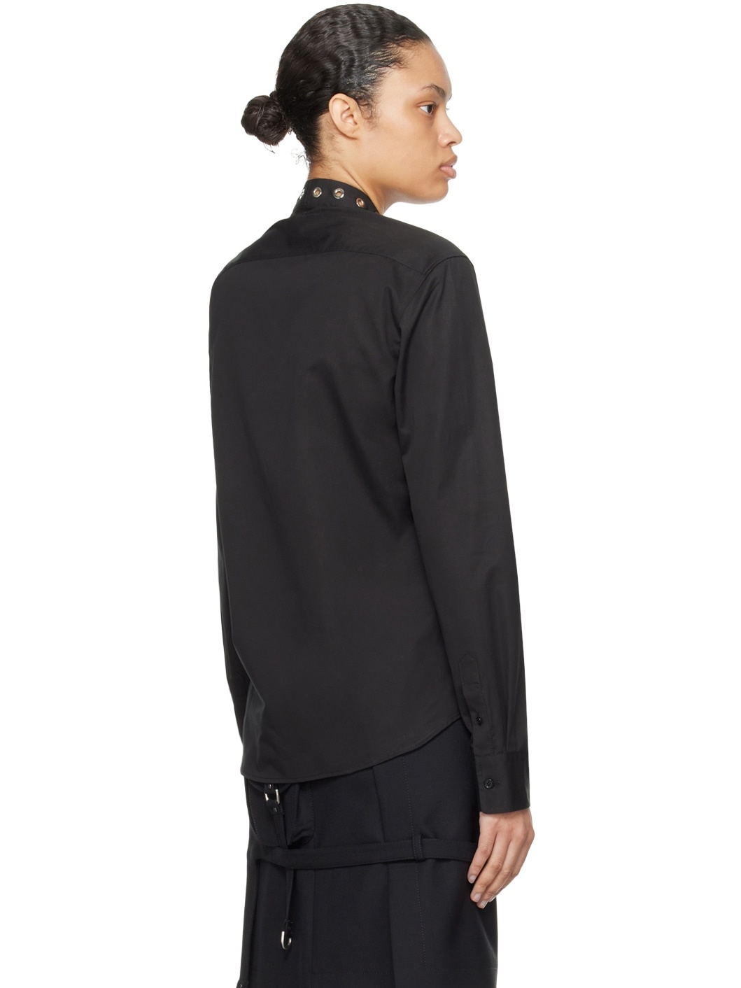Black Cross Belt Shirt - 3