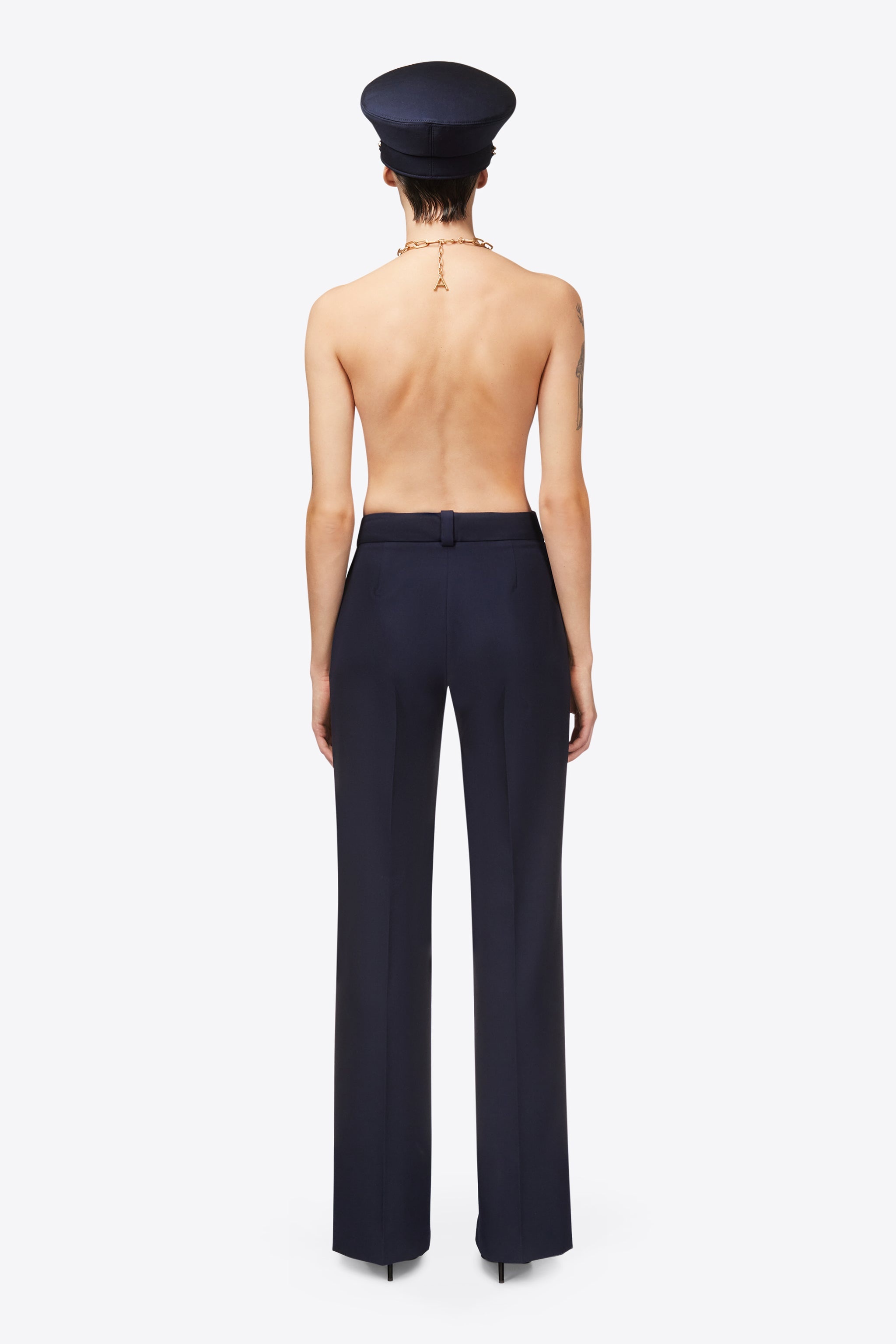 CHAIN PLATE STRAIGHT LEG TROUSER - 5