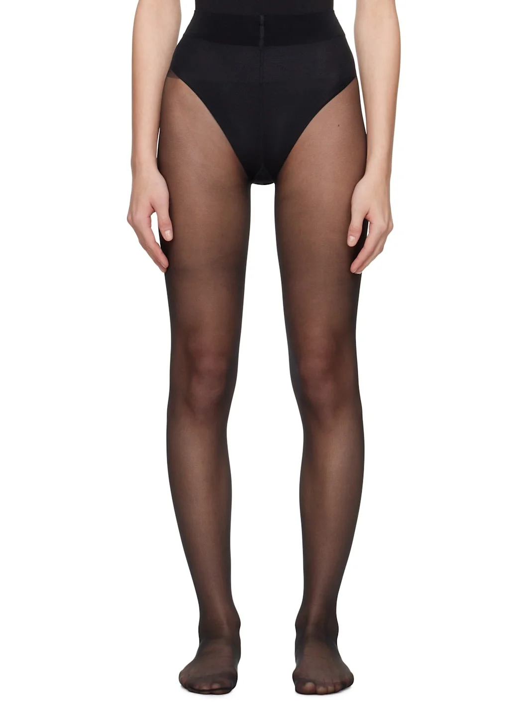 Black Satin Touch 20 Tights - 1