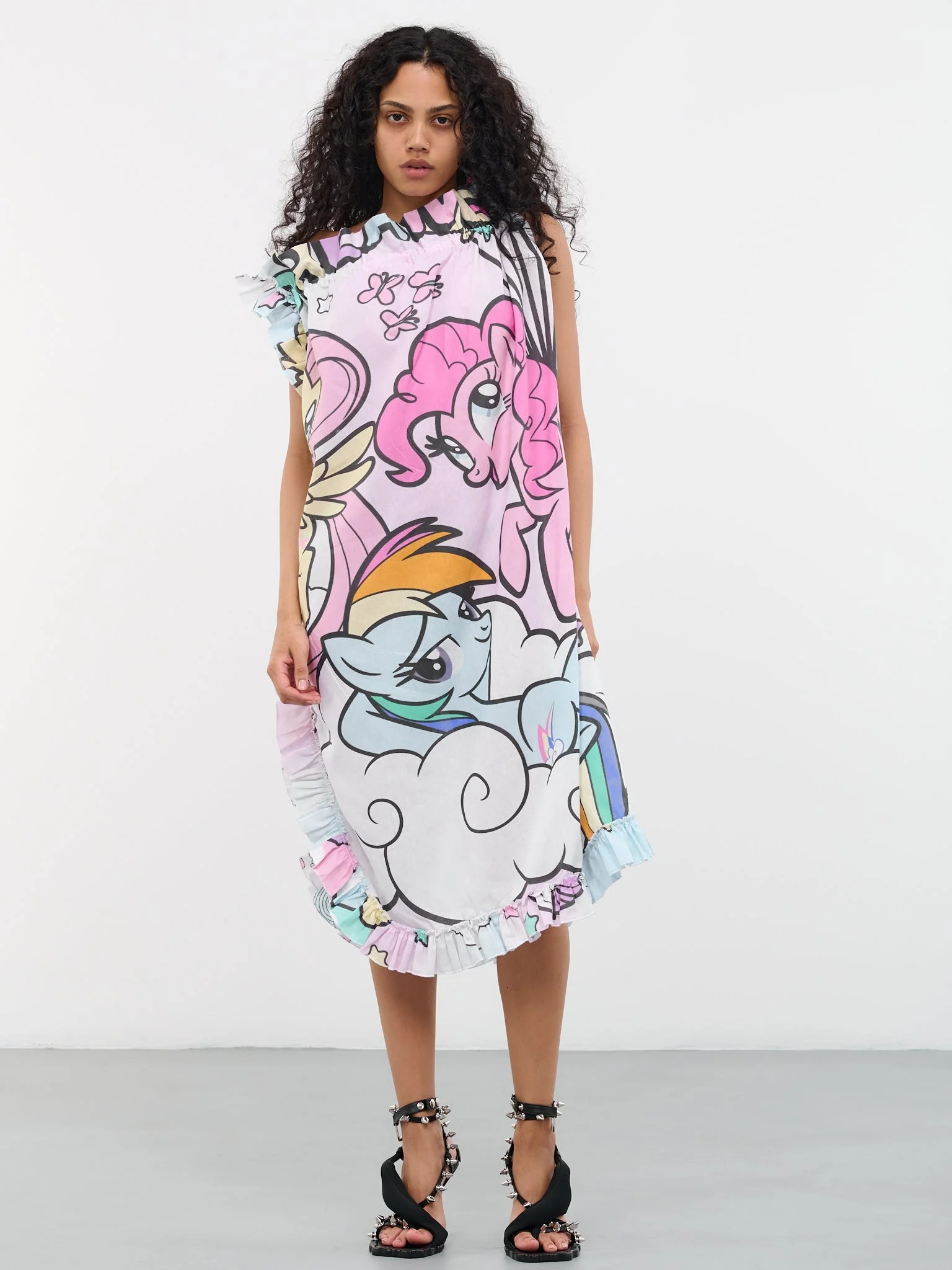 Ruffled Deadstock Midi Dress - 1