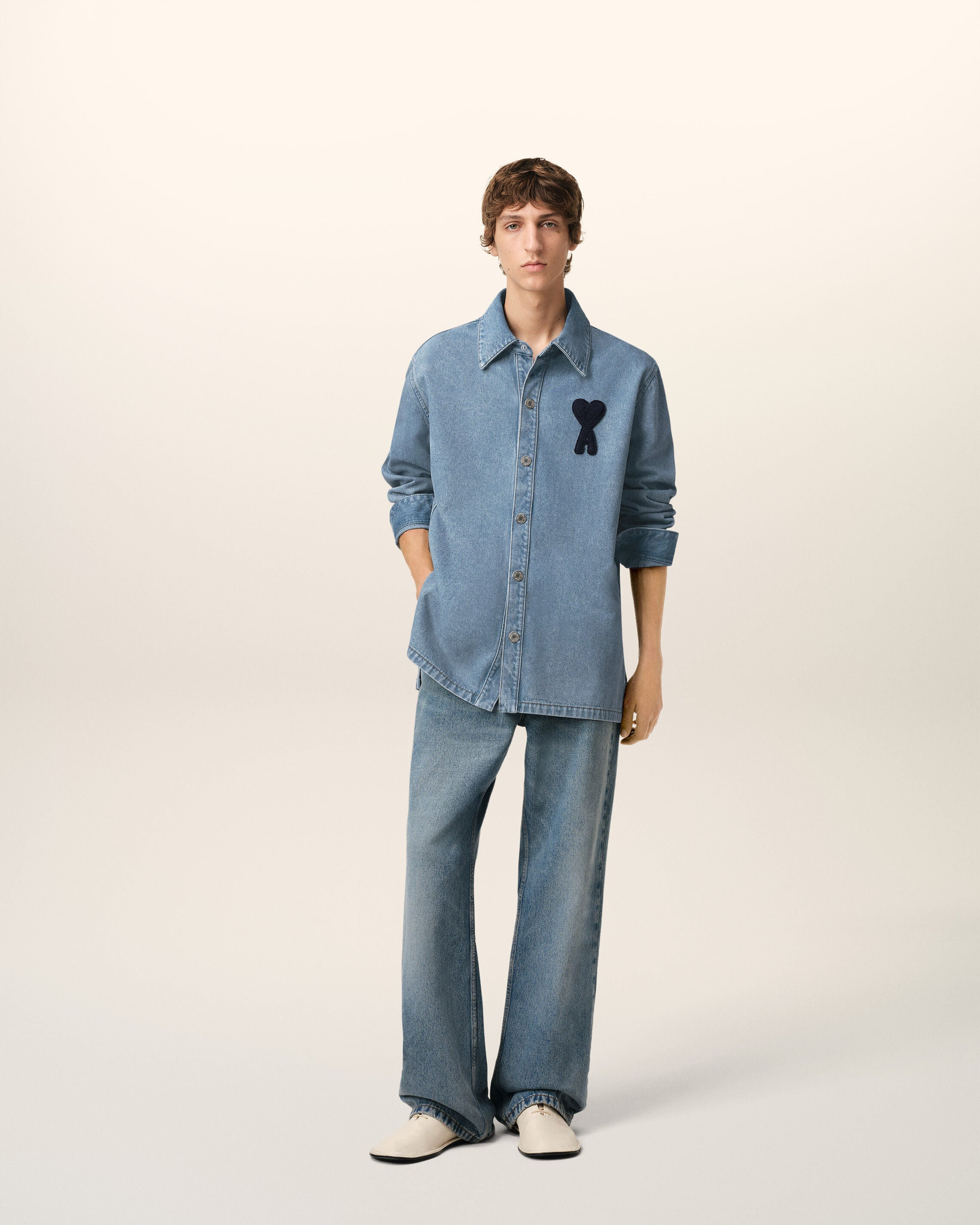BLUE COTTON AMI DE COEUR OVERSHIRT - 2