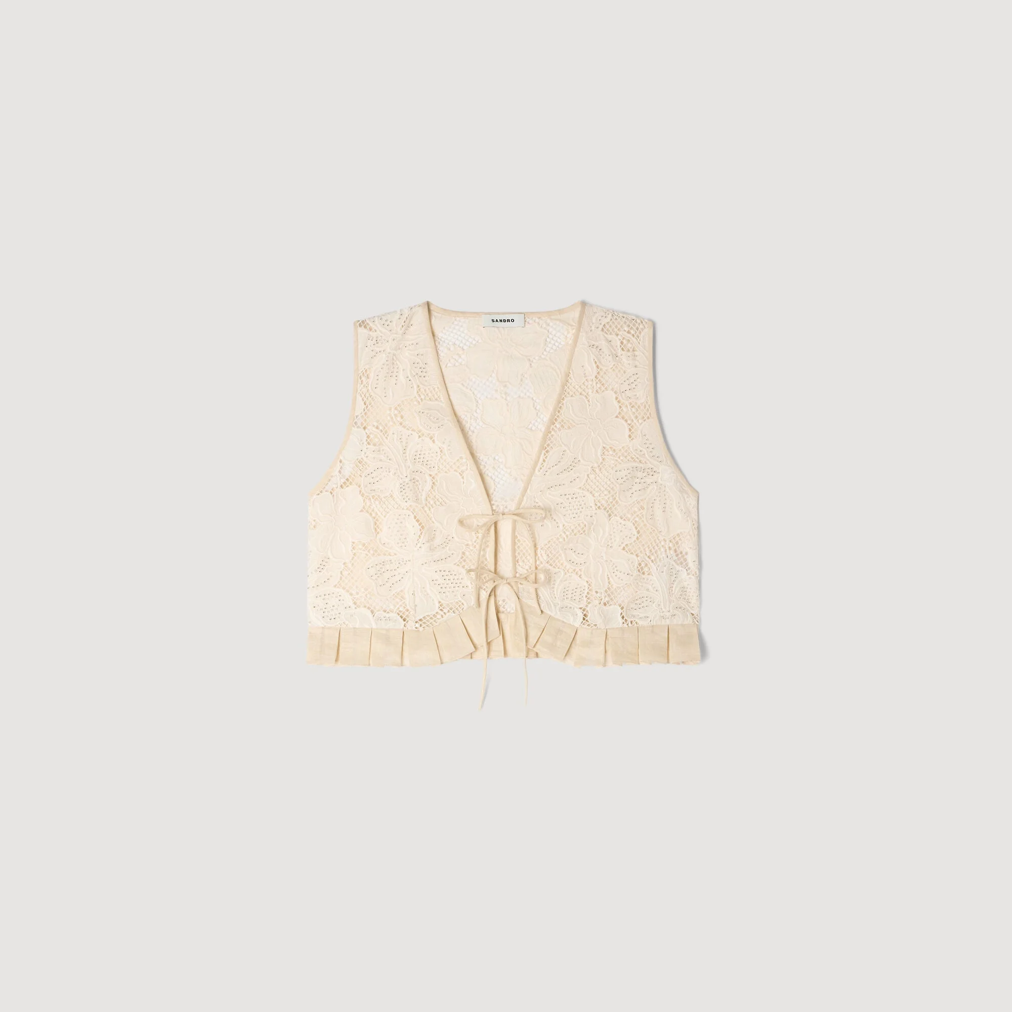 GUIPURE LACE CROP TOP - 1