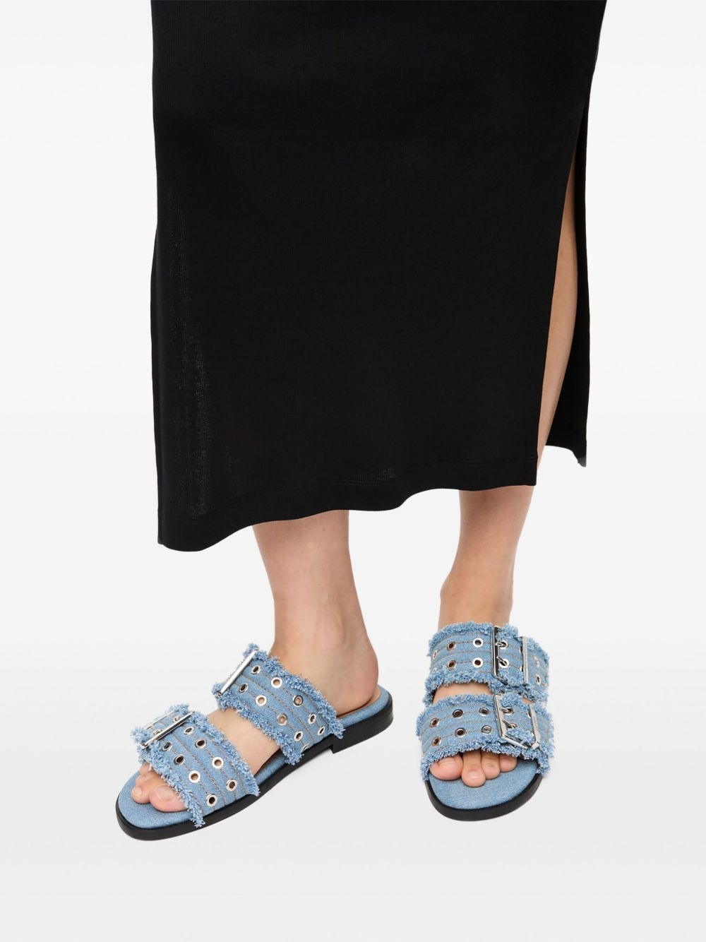 Feminine denim sandals - 4