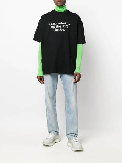 VETEMENTS reverse-writing printed T-shirt outlook