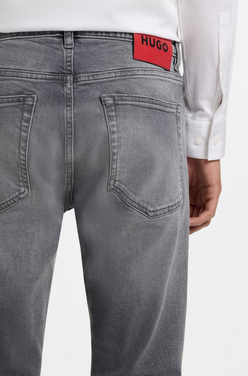 GREY EXTRA-SLIM-FIT JEANS IN STRETCH DENIM 5