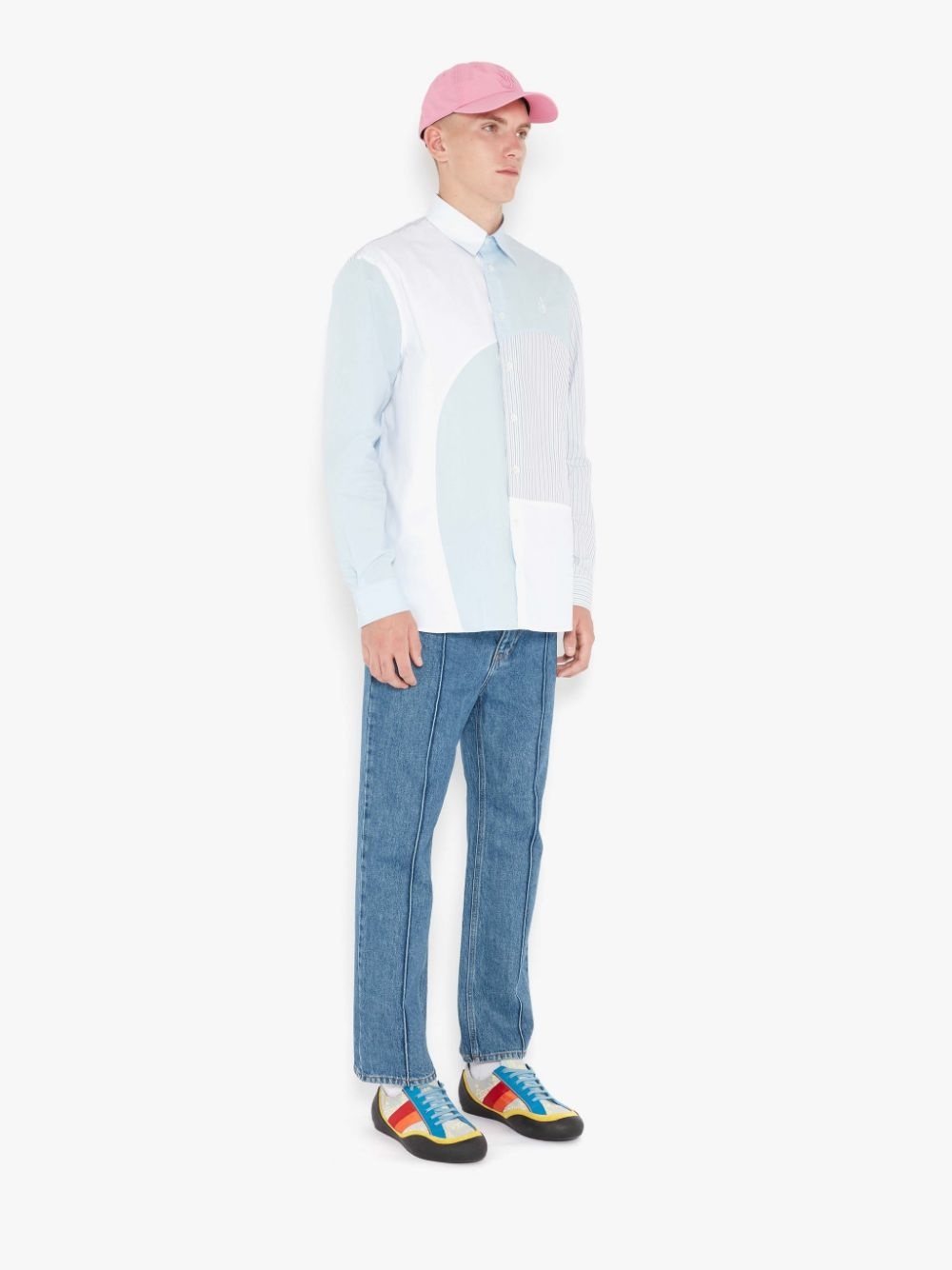 CURVED PATCHWORK CLASSIC FIT SHIRT - 3