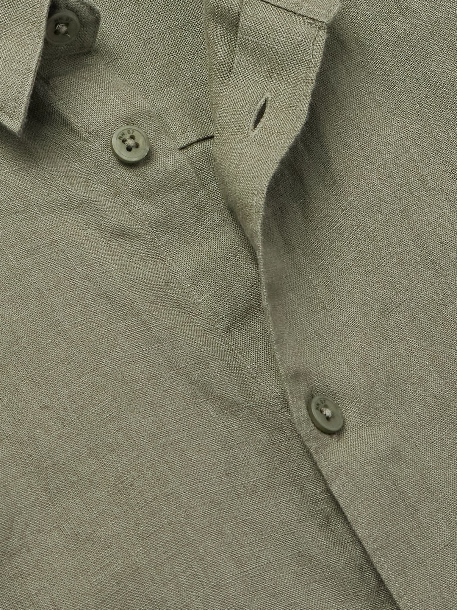 Enzo 5708 Linen Shirt Green - 4