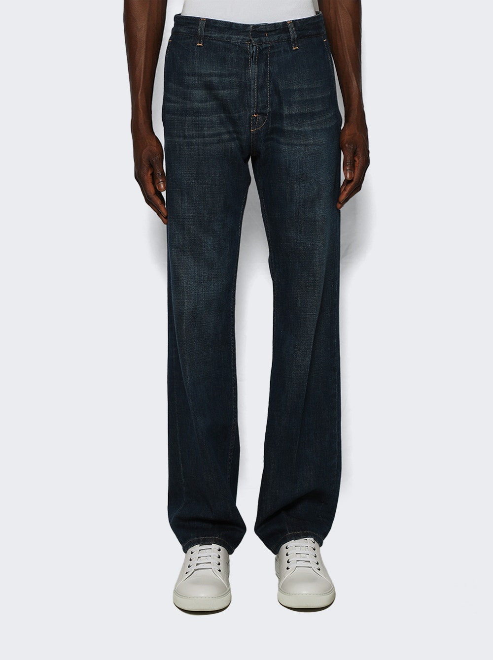 Straight Leg Trousers Light Blue - 2
