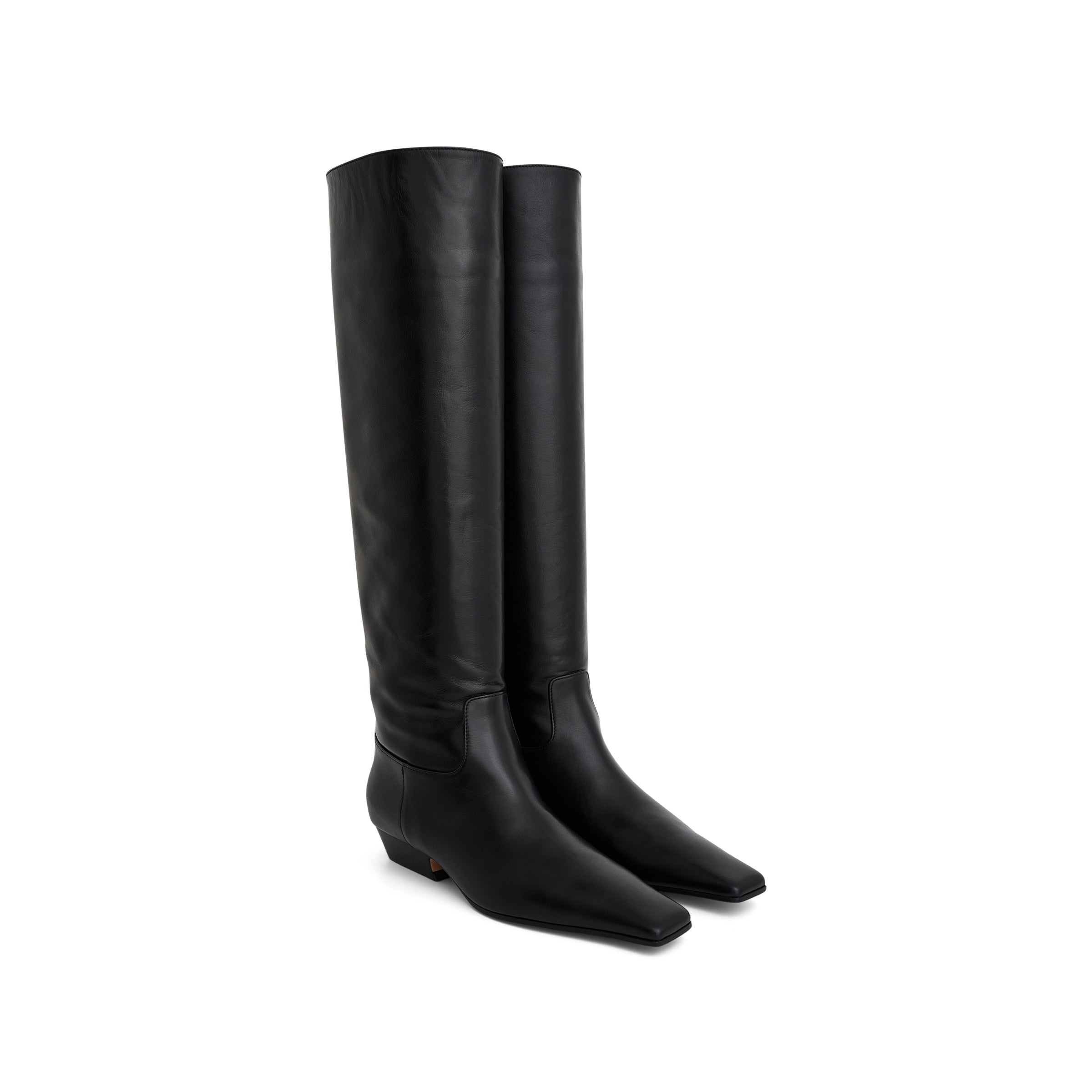 Marfa Classic Flat Knee High Boots in Black - 2