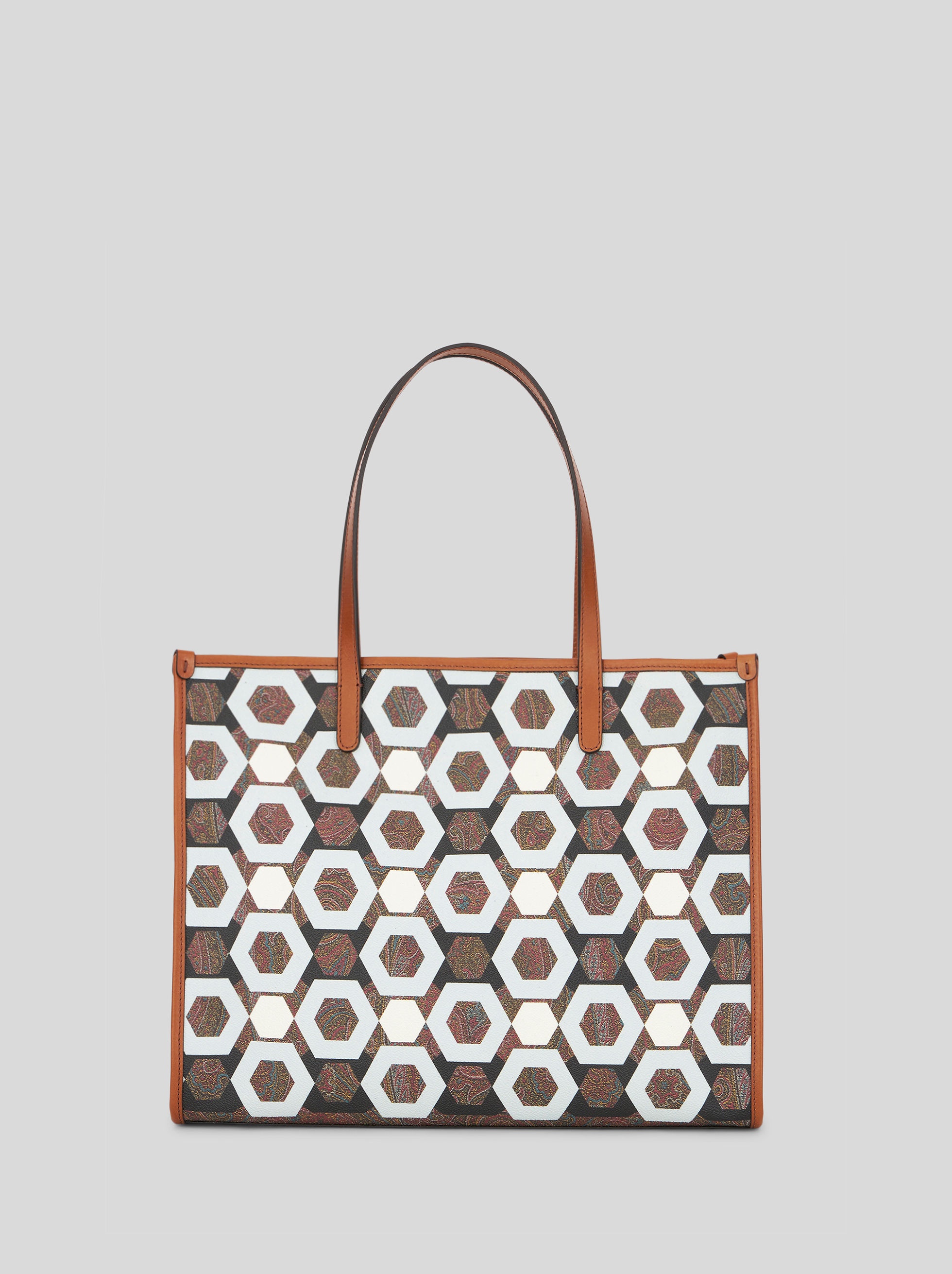 MEDIUM PAISLEY SHOPPING BAG WITH GEOMETRIC PRINT - 3