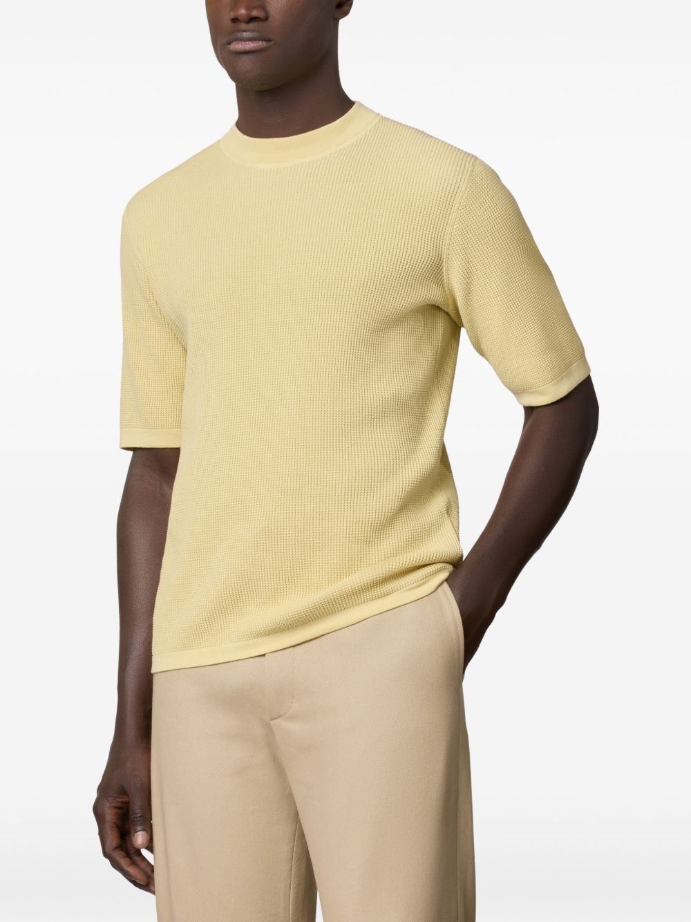 ribbed short-sleeve T-shirt - 2