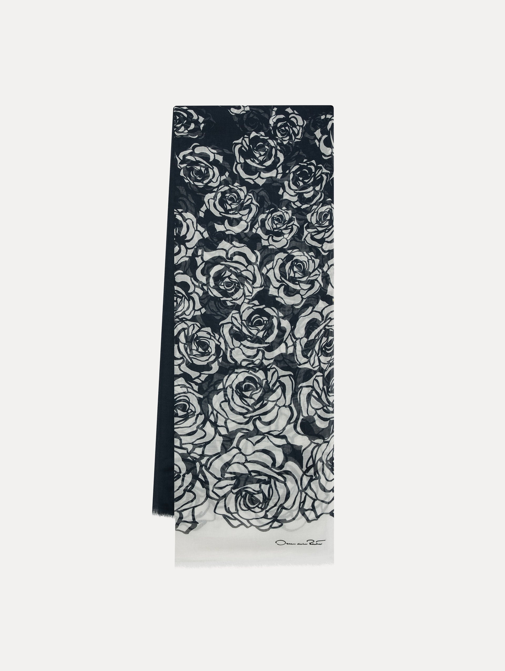 ABSTRACT DEGRADÉ ROSE SCARF - 1