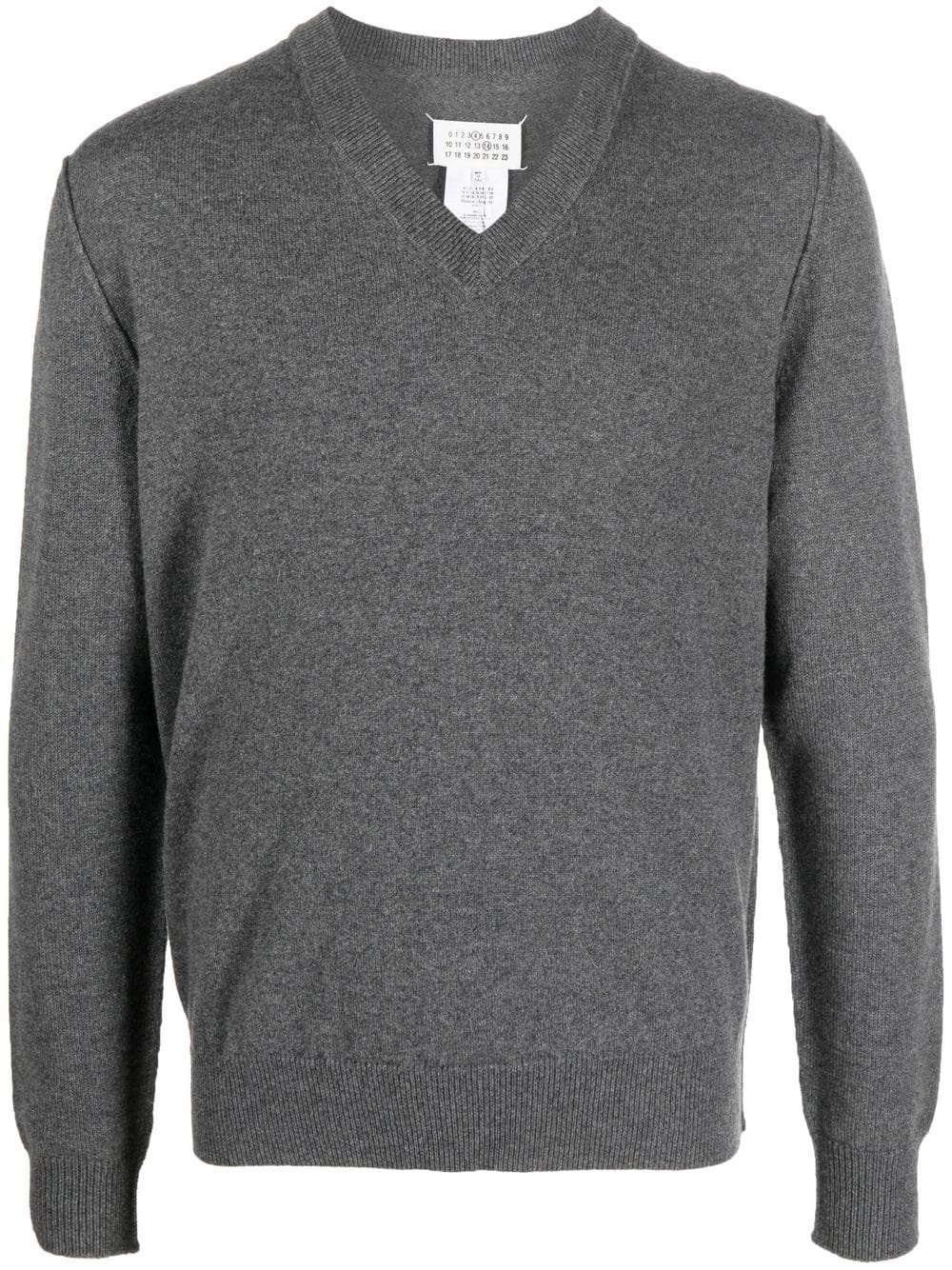 V-neck cashmere jumper - 1