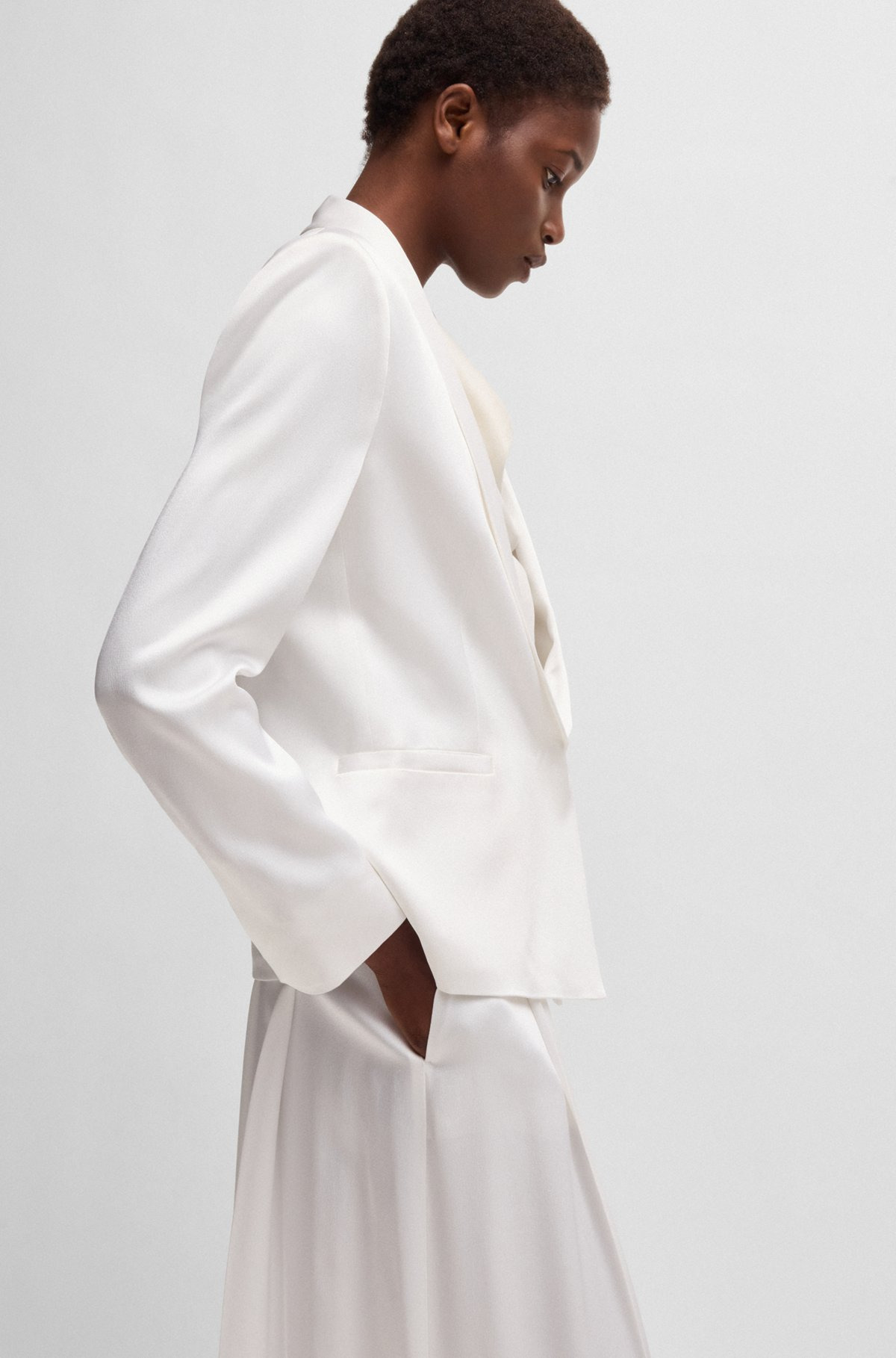 RELAXED-FIT BLAZER WITH SHAWL LAPELS - 6