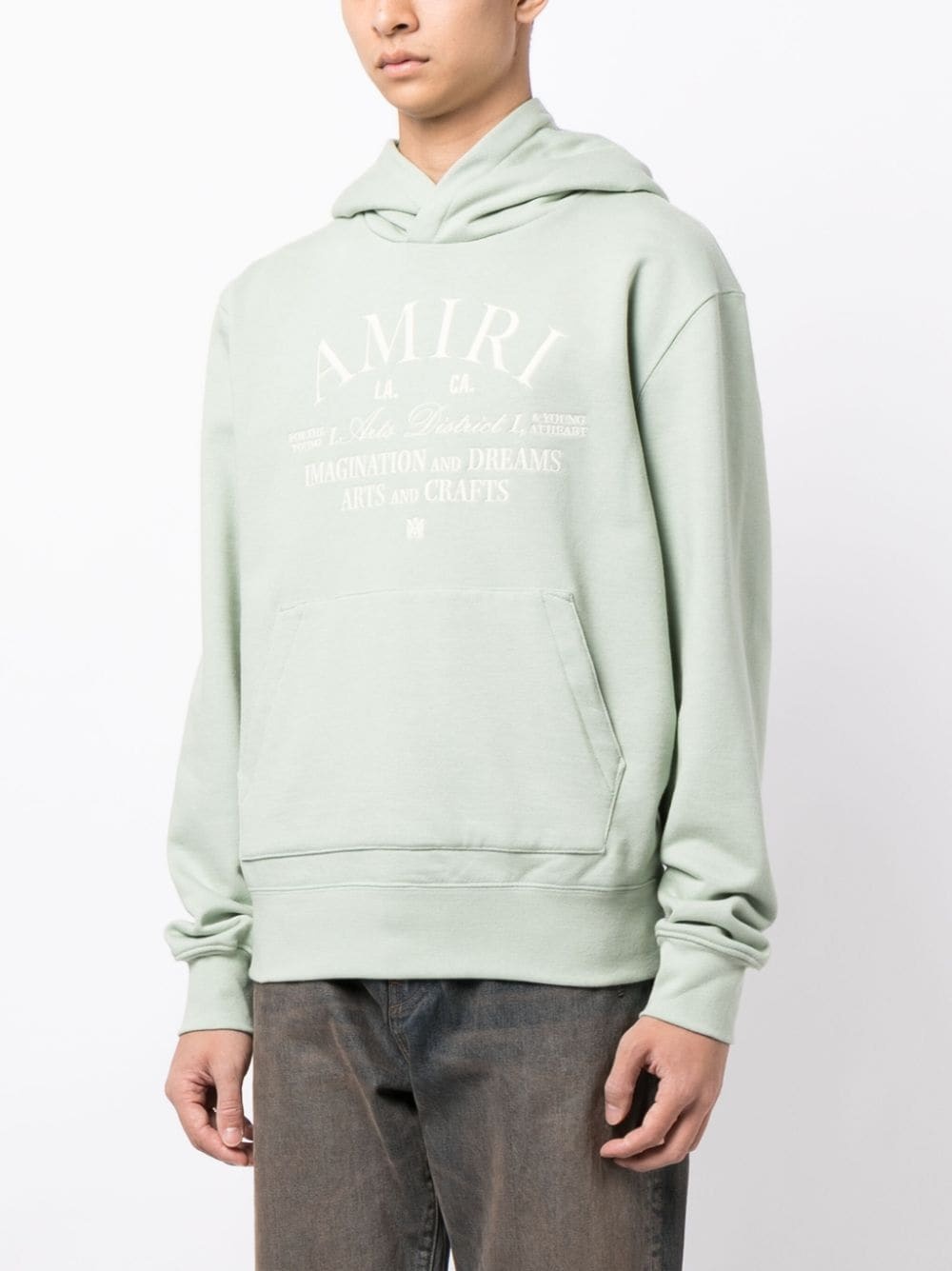 logo-print cotton hoodie - 3