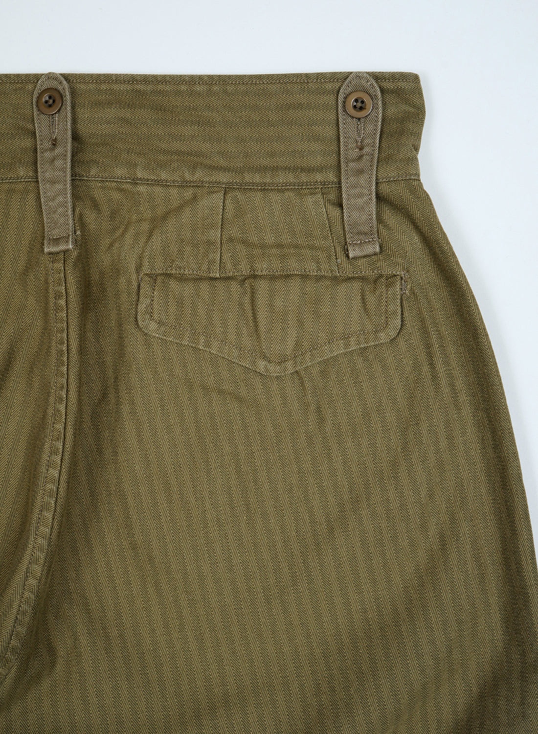 British Army Pant Nano Pigment Herringbone Twill in Green - 5