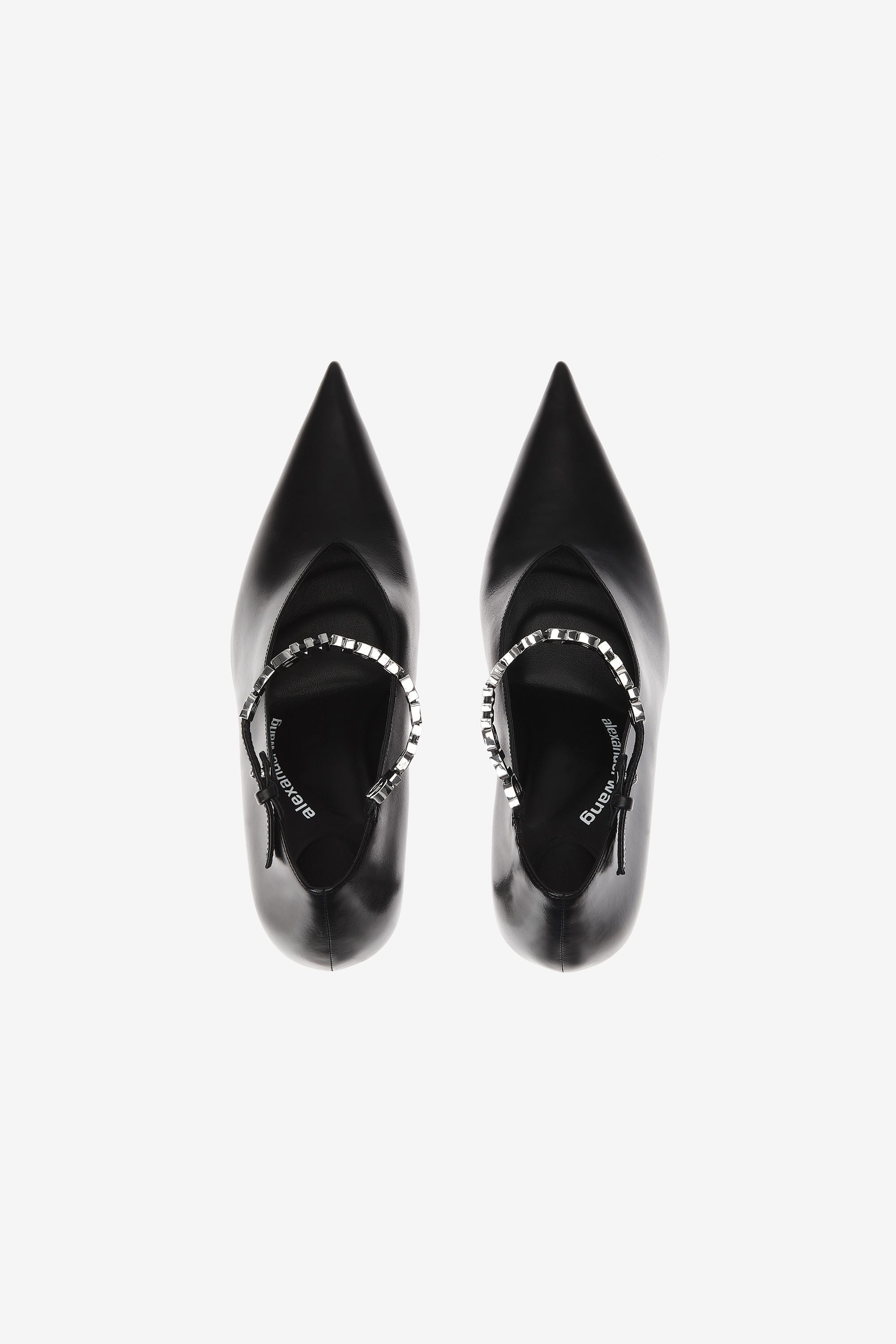 delphine ankle strap pump in leather - 6