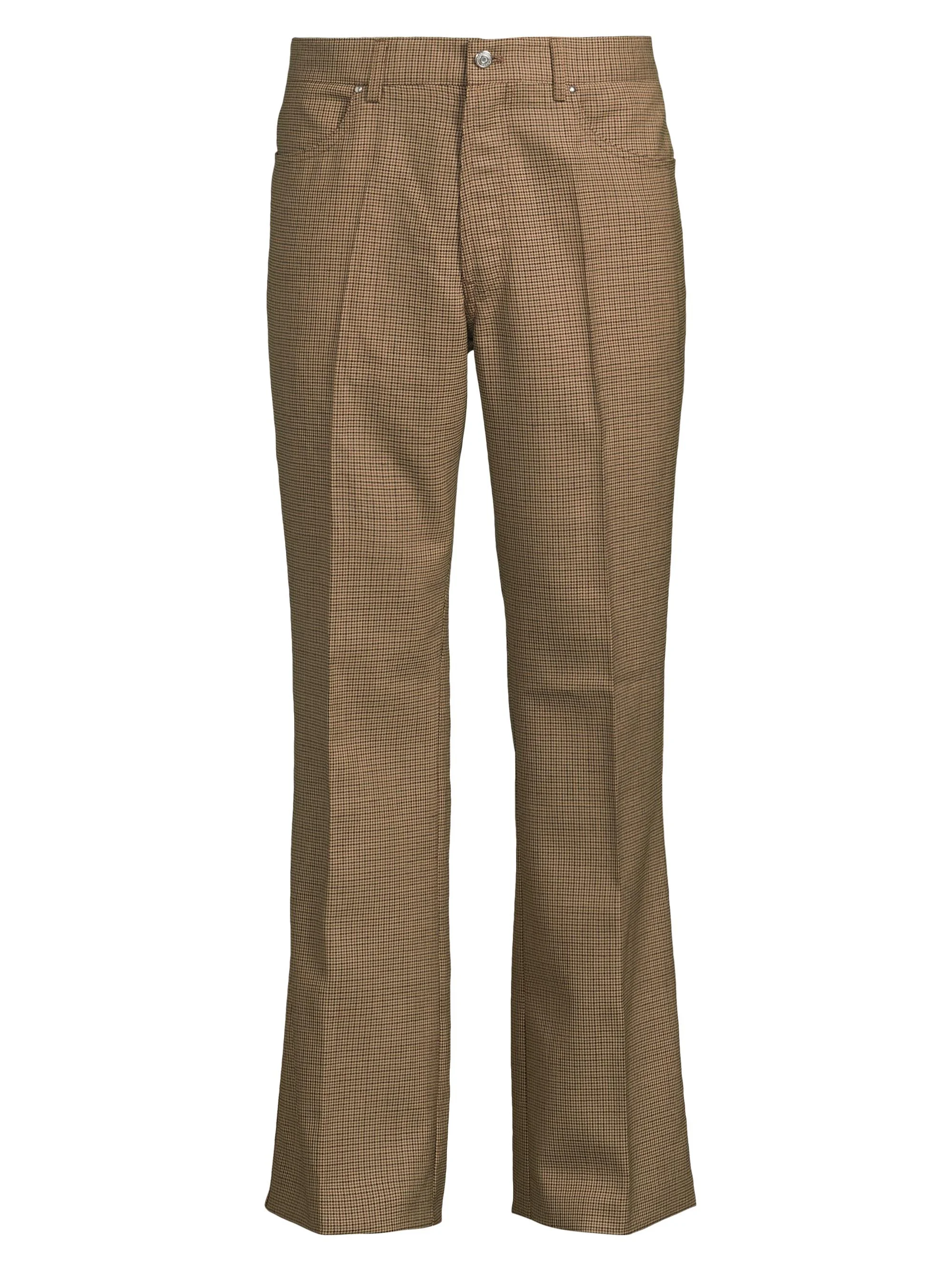 Men's Valluco Glen Plaid Wool Trousers - Checkered - 1