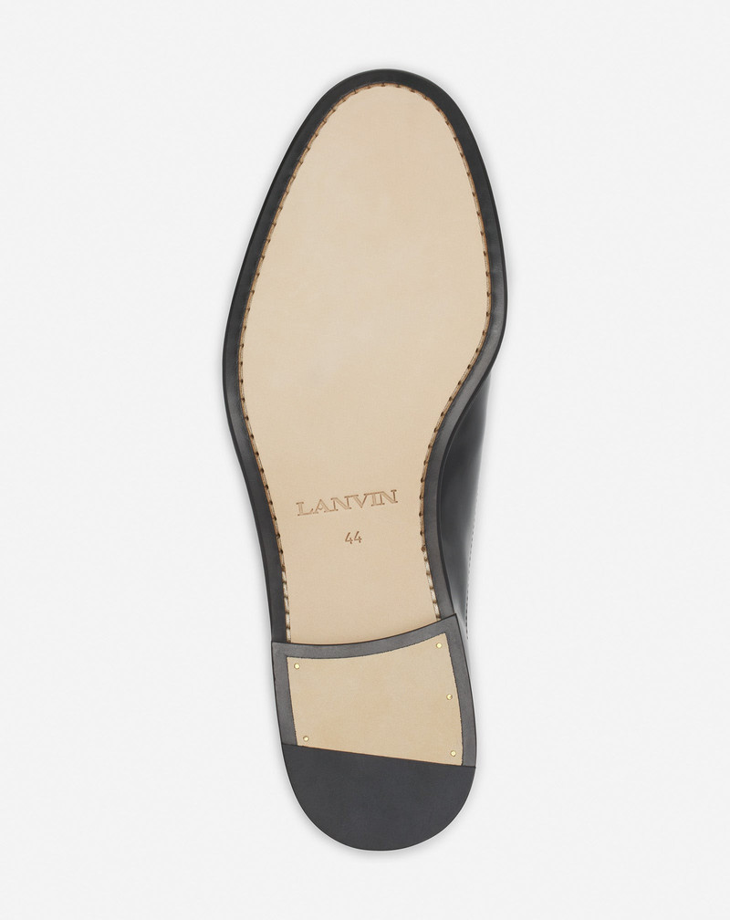 LANVIN SIGNATURE LEATHER OXFORD SHOES 9
