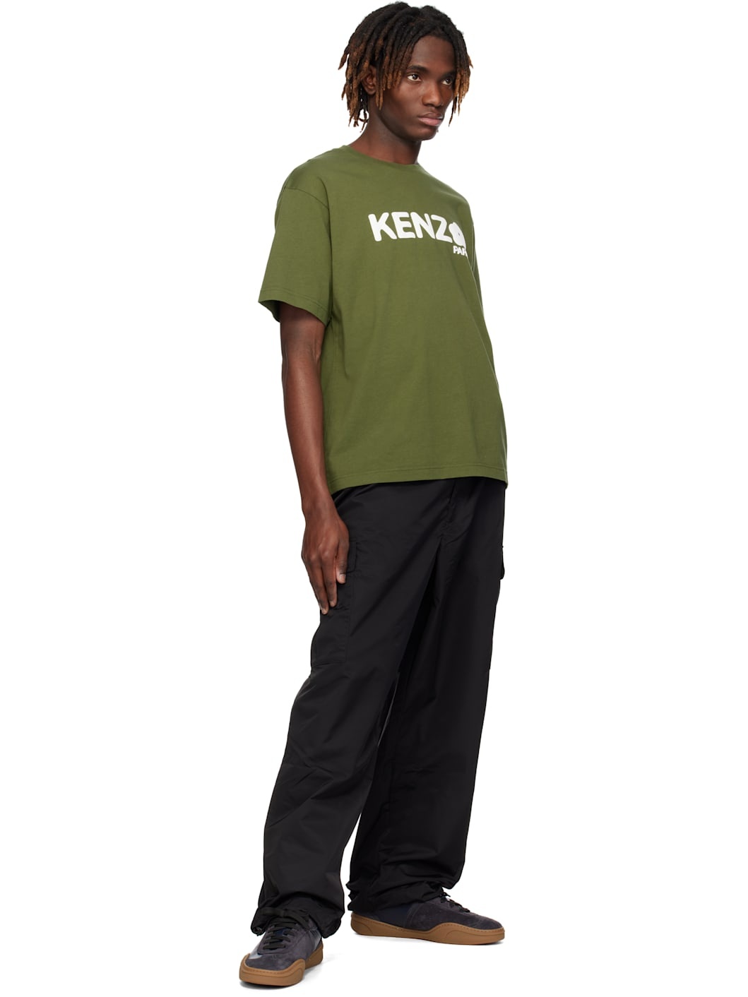 Black  Paris 'Boke Flower 2.0' Cargo Pants - 4