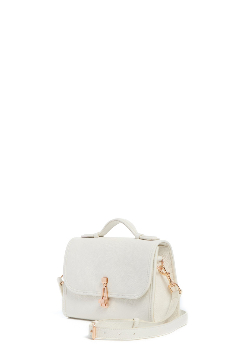 GABRIELA HEARST Small Leonora Flap Bag in Ivory Textured Leather outlook