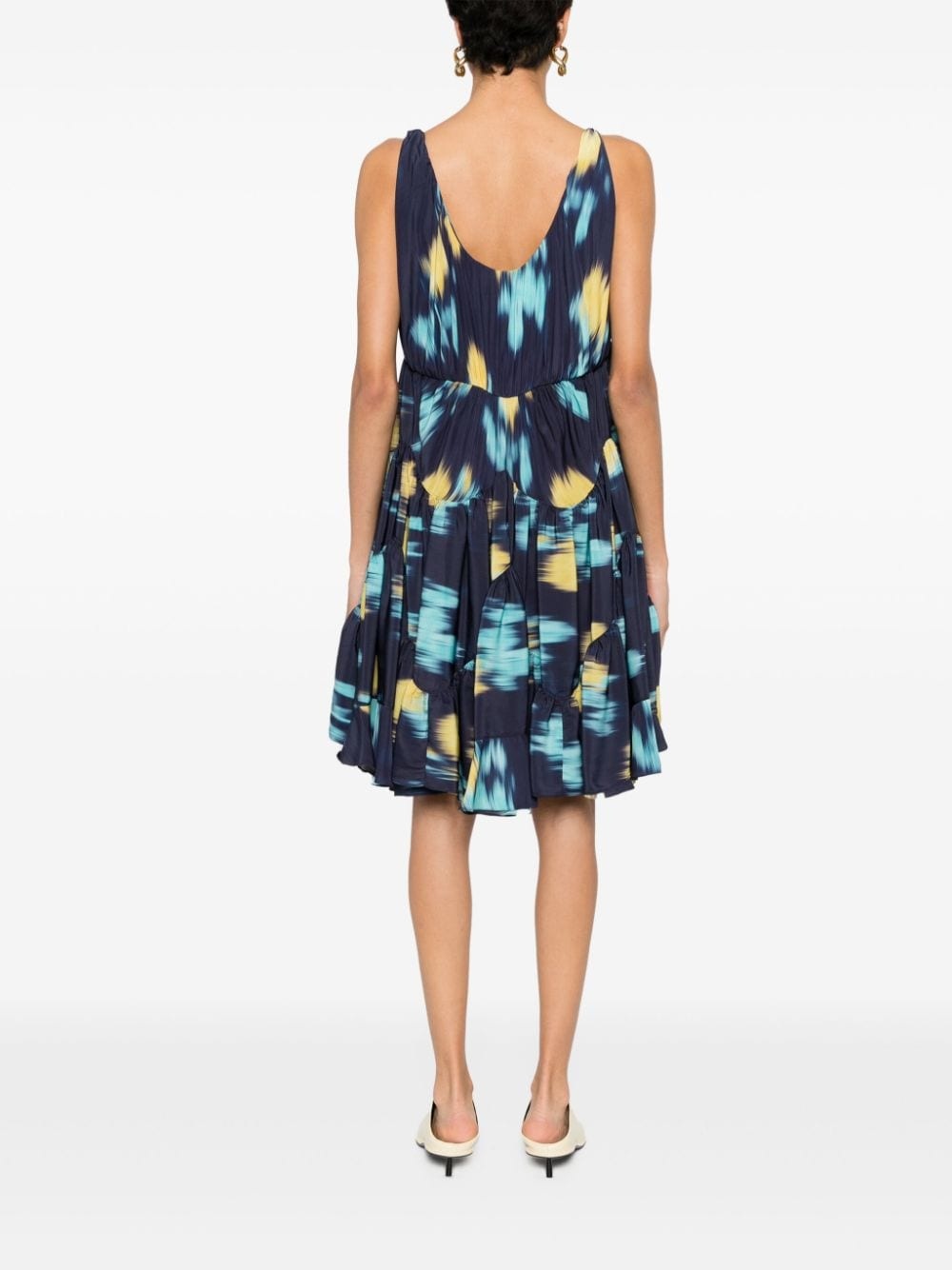 charmeuse mini dress - 4